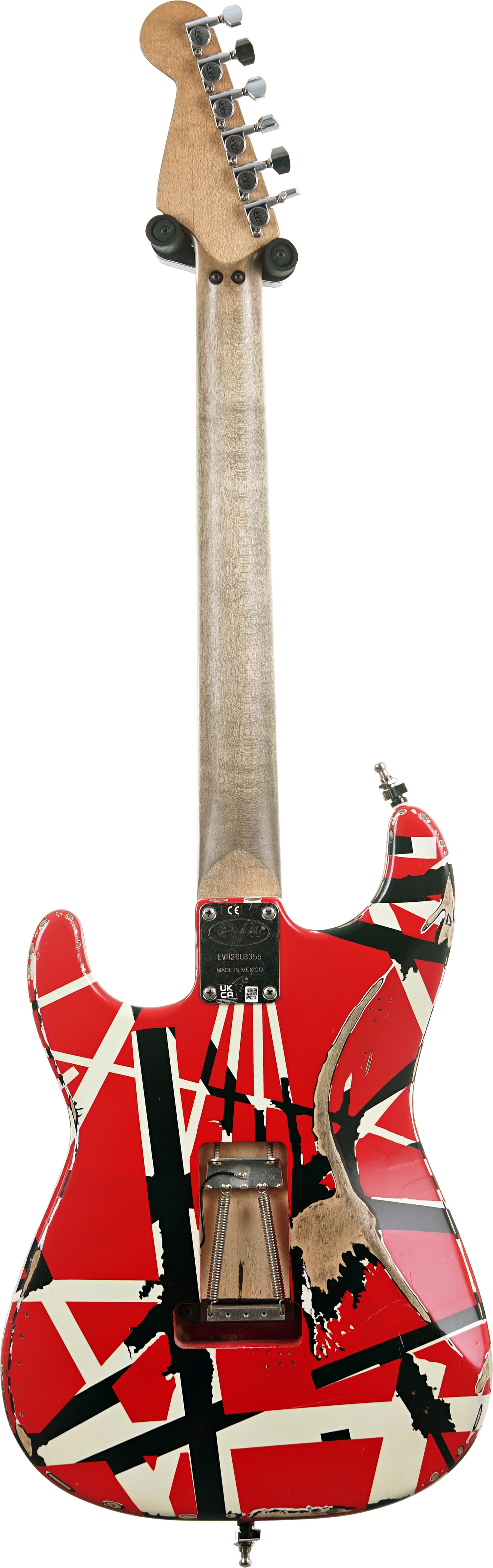 EVH 2020 Striped Series Frankenstein Frankie Red with Black Stripes Relic (Pre-Owned) #EVH2003355