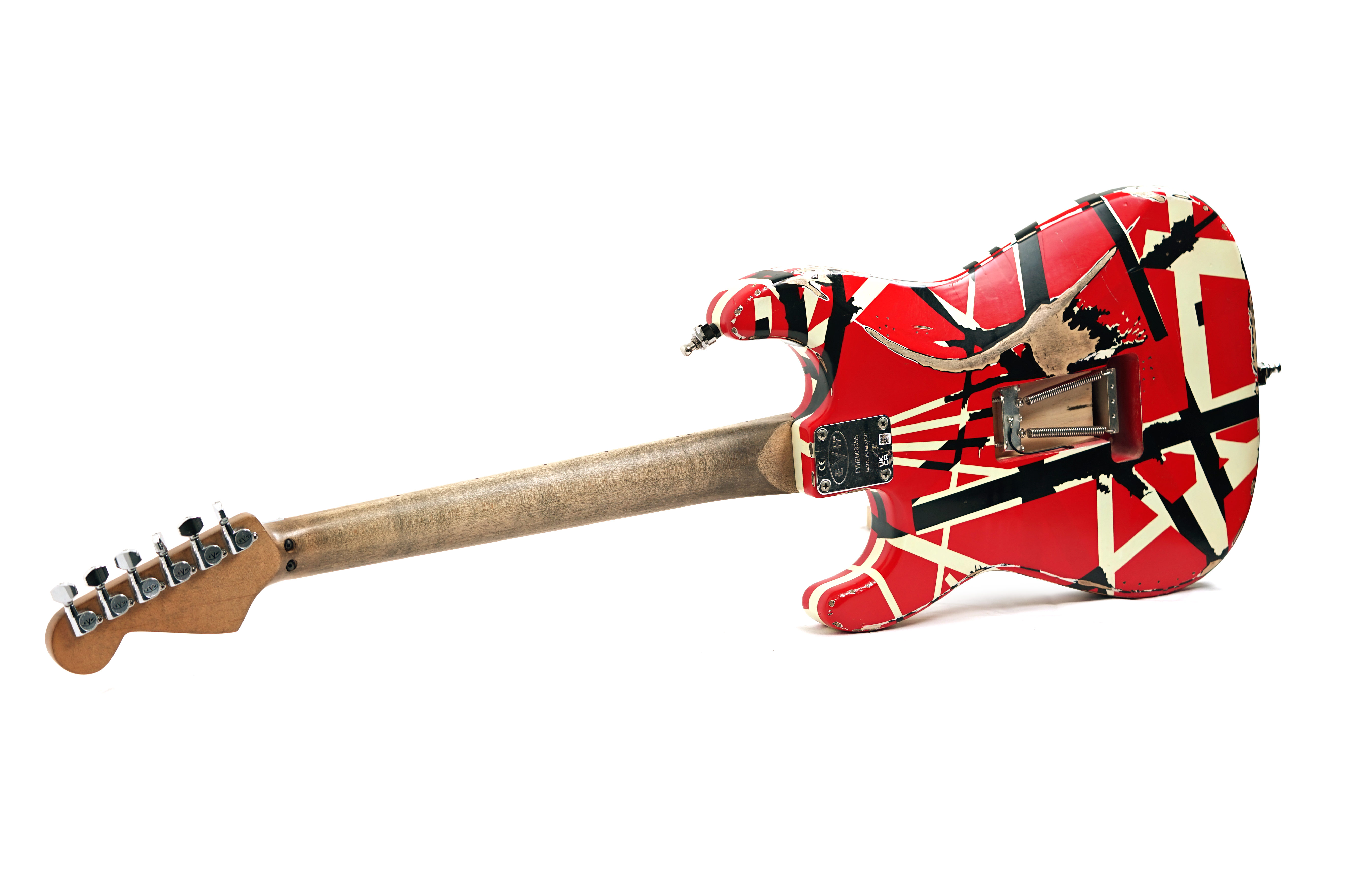 EVH 2020 Striped Series Frankenstein Frankie Red with Black Stripes Relic (Pre-Owned) #EVH2003355