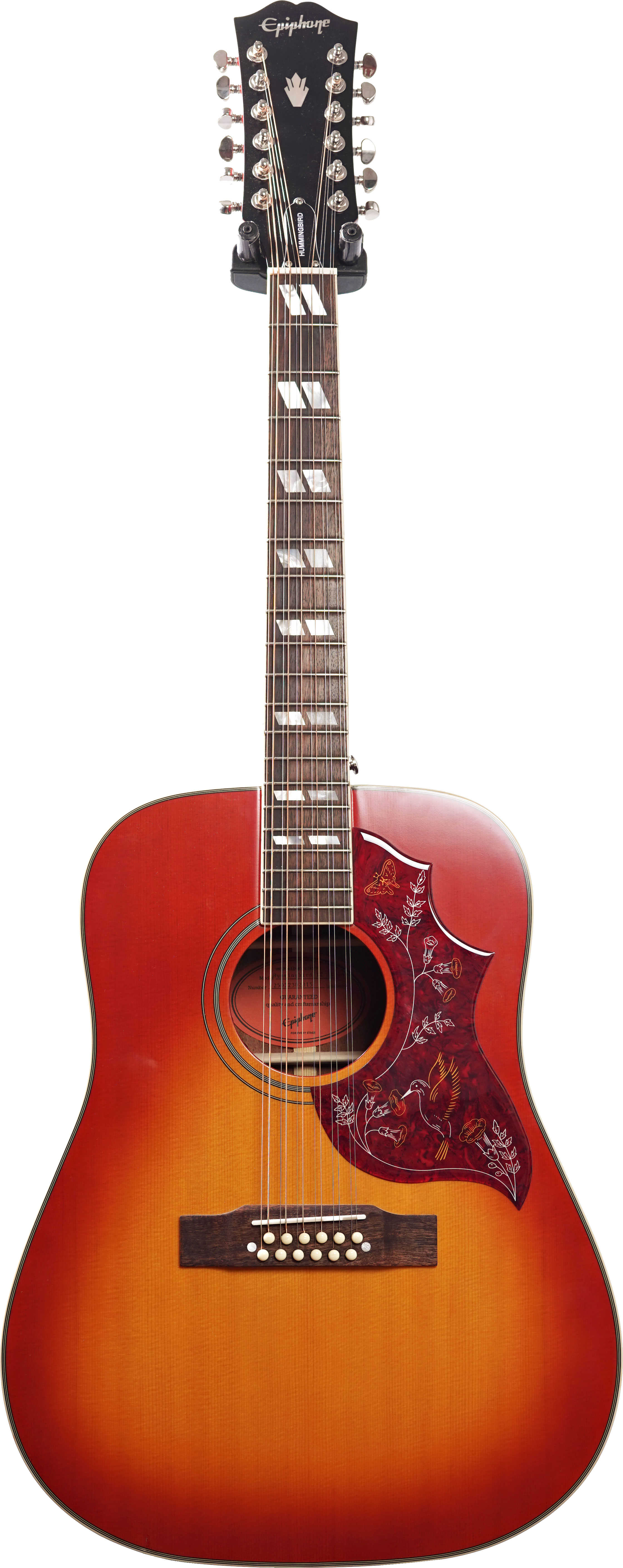 Epiphone Inspired by Gibson Hummingbird 12-string Aged Cherry Sunburst Gloss (Pre-Owned) #25032302315