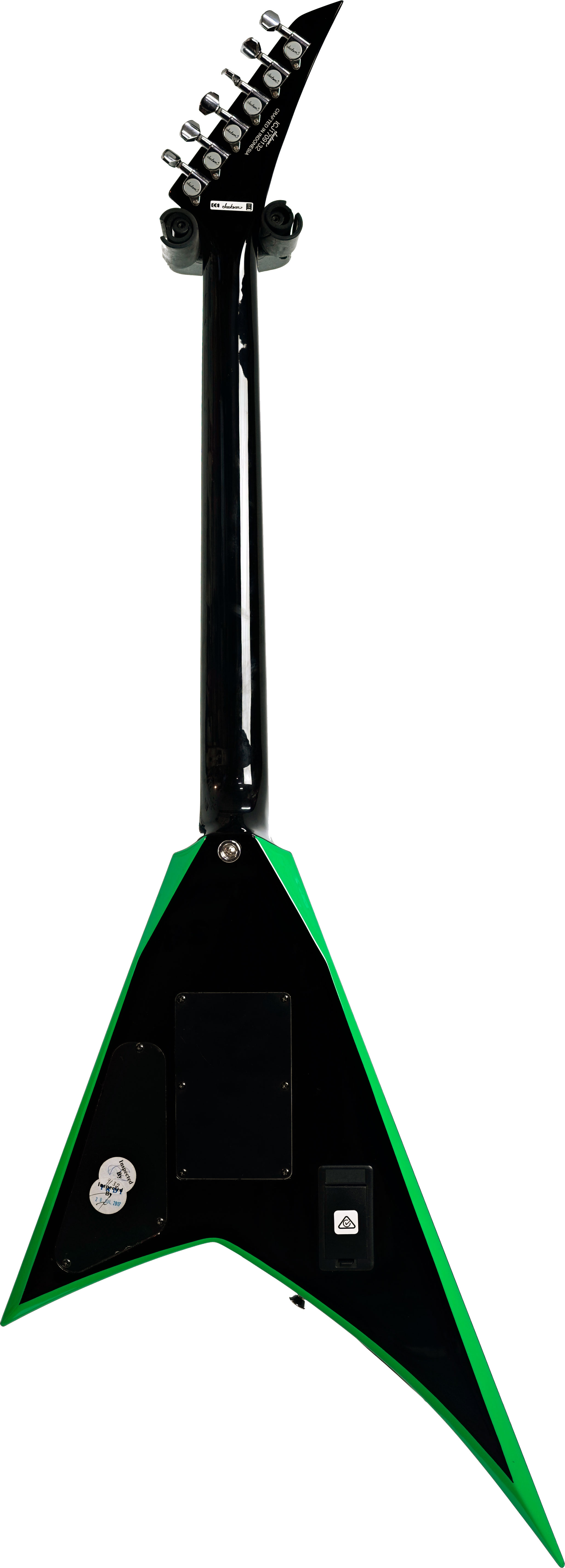 Jackson RRX24 Rhoads Black with Neon Green Bevels (Pre-Owned) #ICJ1709132