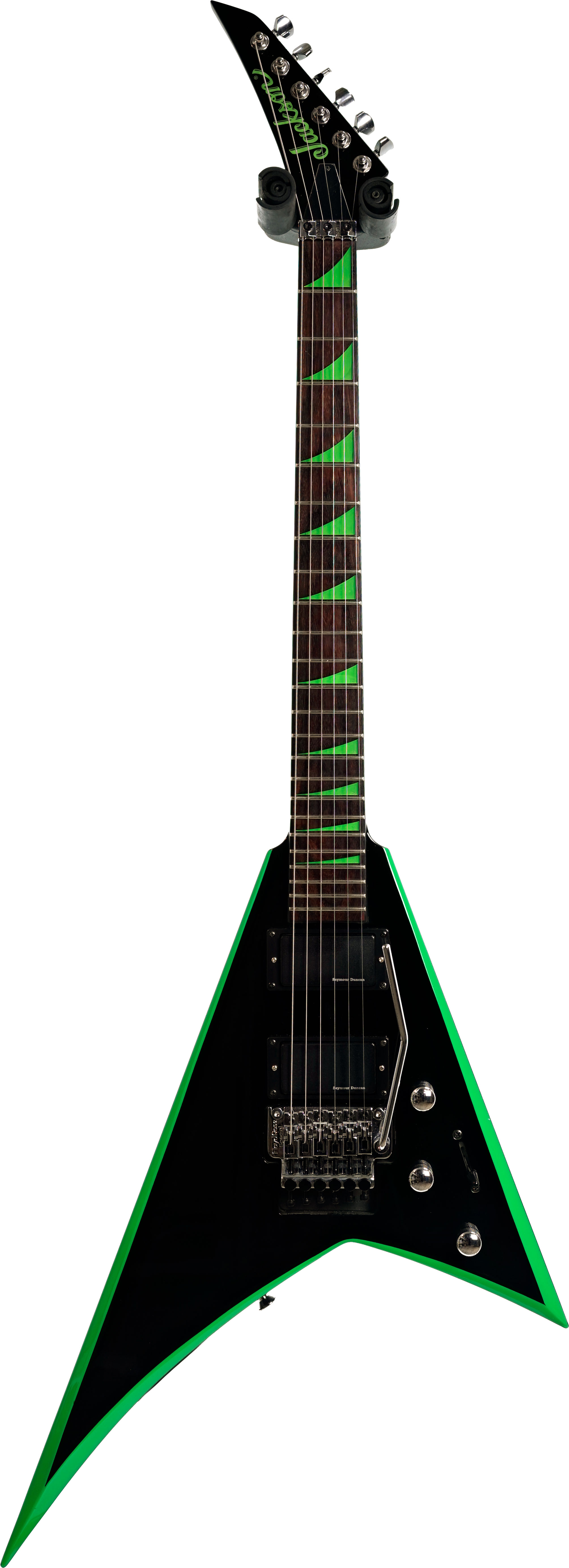 Jackson RRX24 Rhoads Black with Neon Green Bevels (Pre-Owned) #ICJ1709132