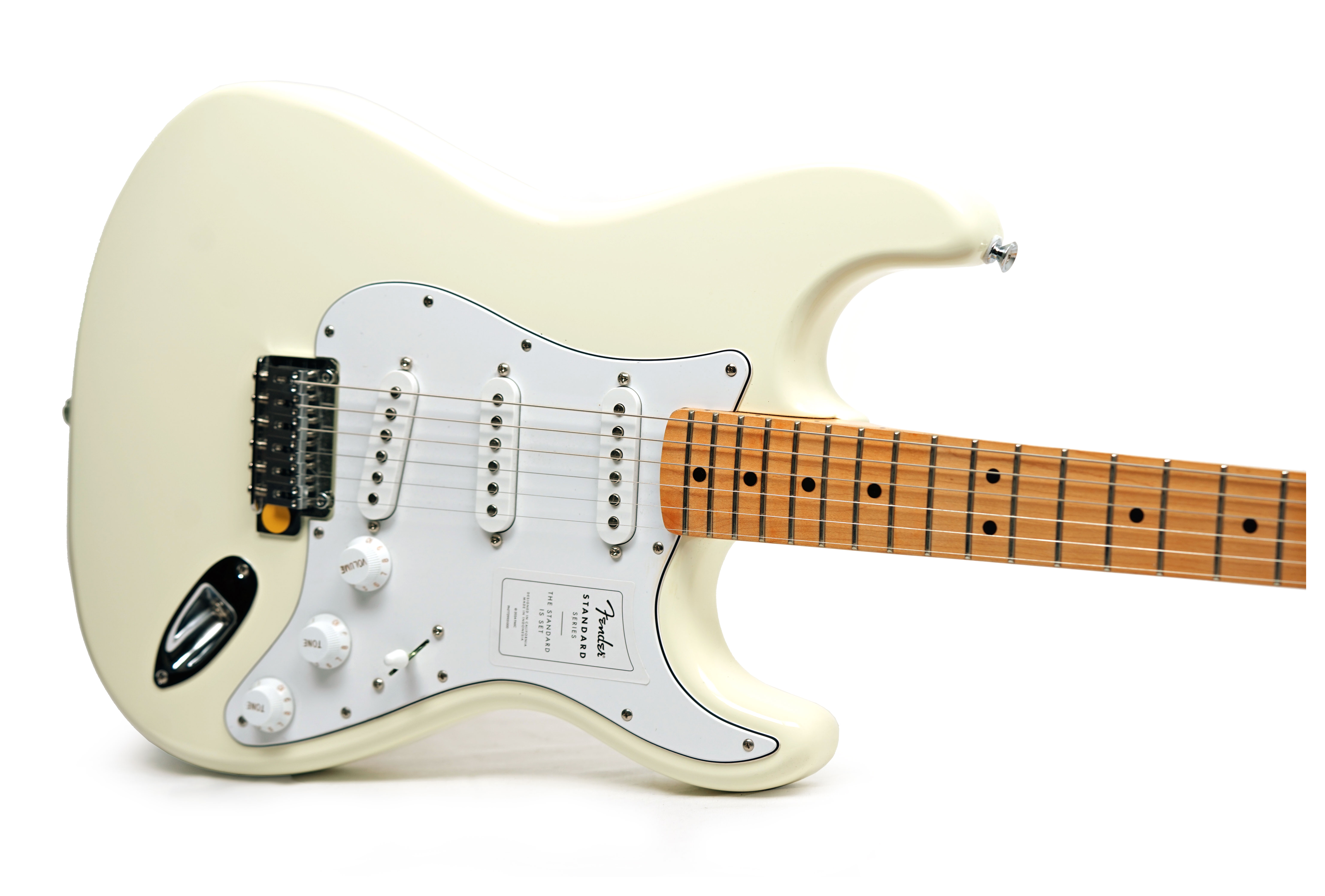 Fender Standard Stratocaster Olympic White Maple Fingerboard (Pre-Owned) #ICF25027646