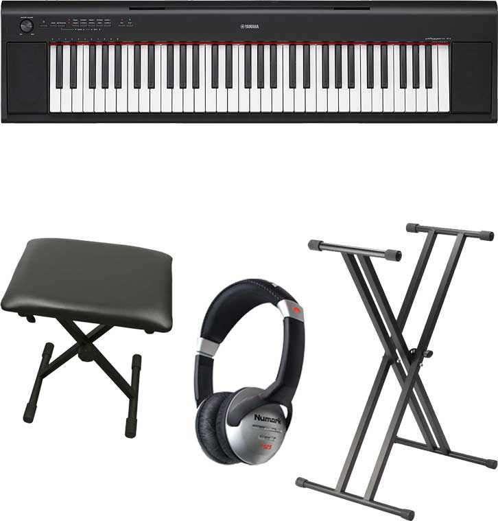Yamaha NP-12 Black Portable Digital Keyboard Pack