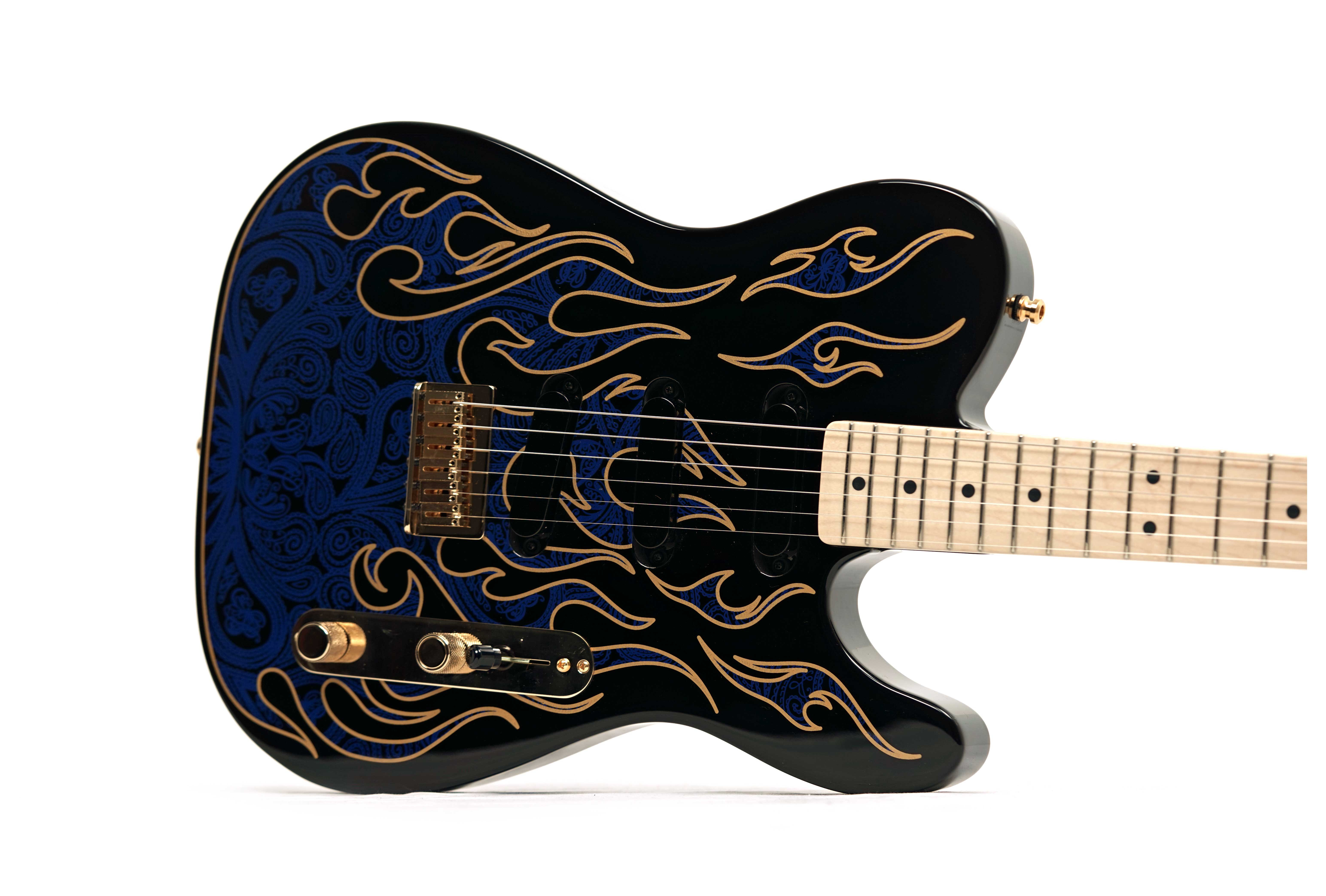 Fender James Burton Telecaster Blue Paisley Flames #US22183865