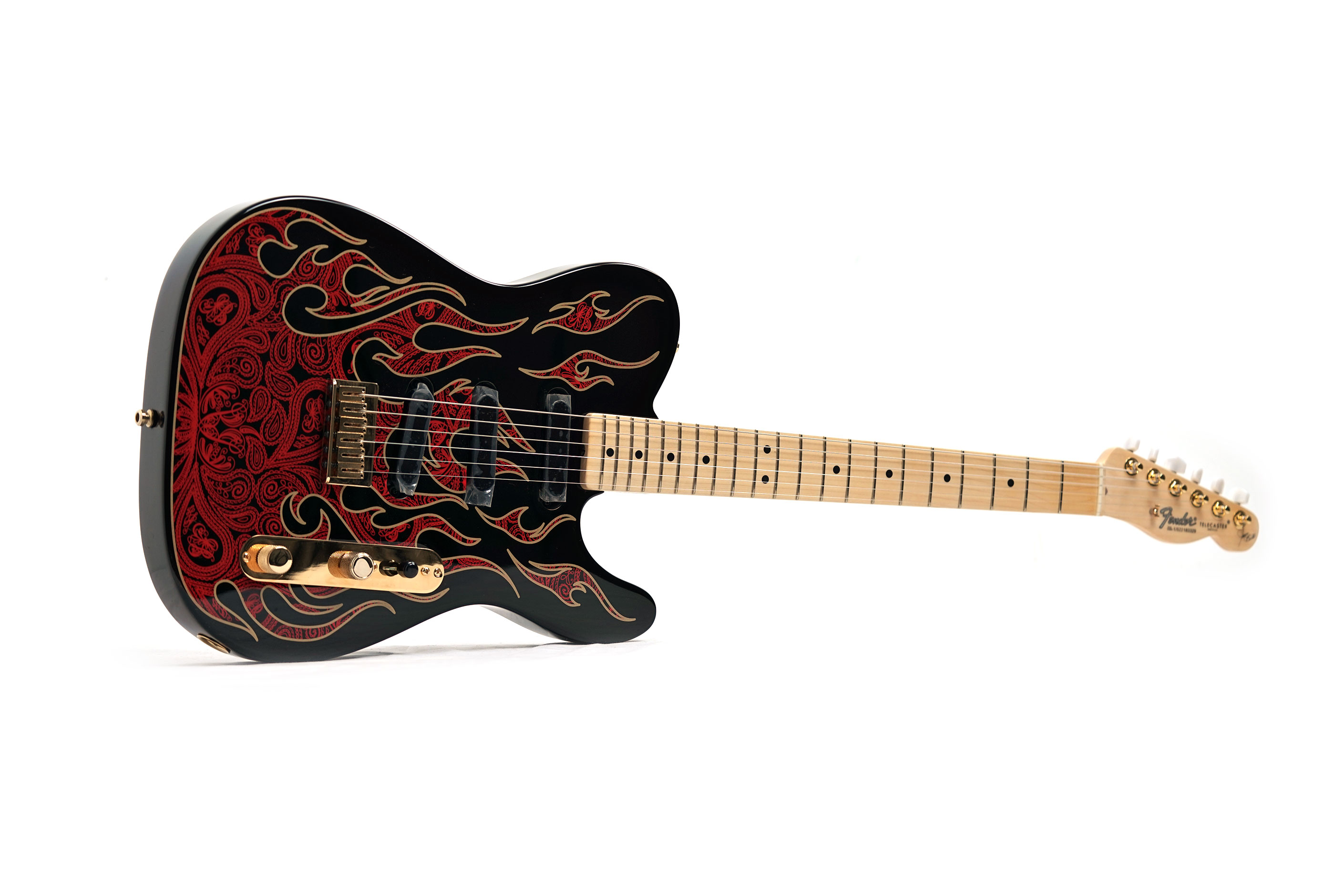 Fender James Burton Telecaster Red Paisley Flames #US22183329