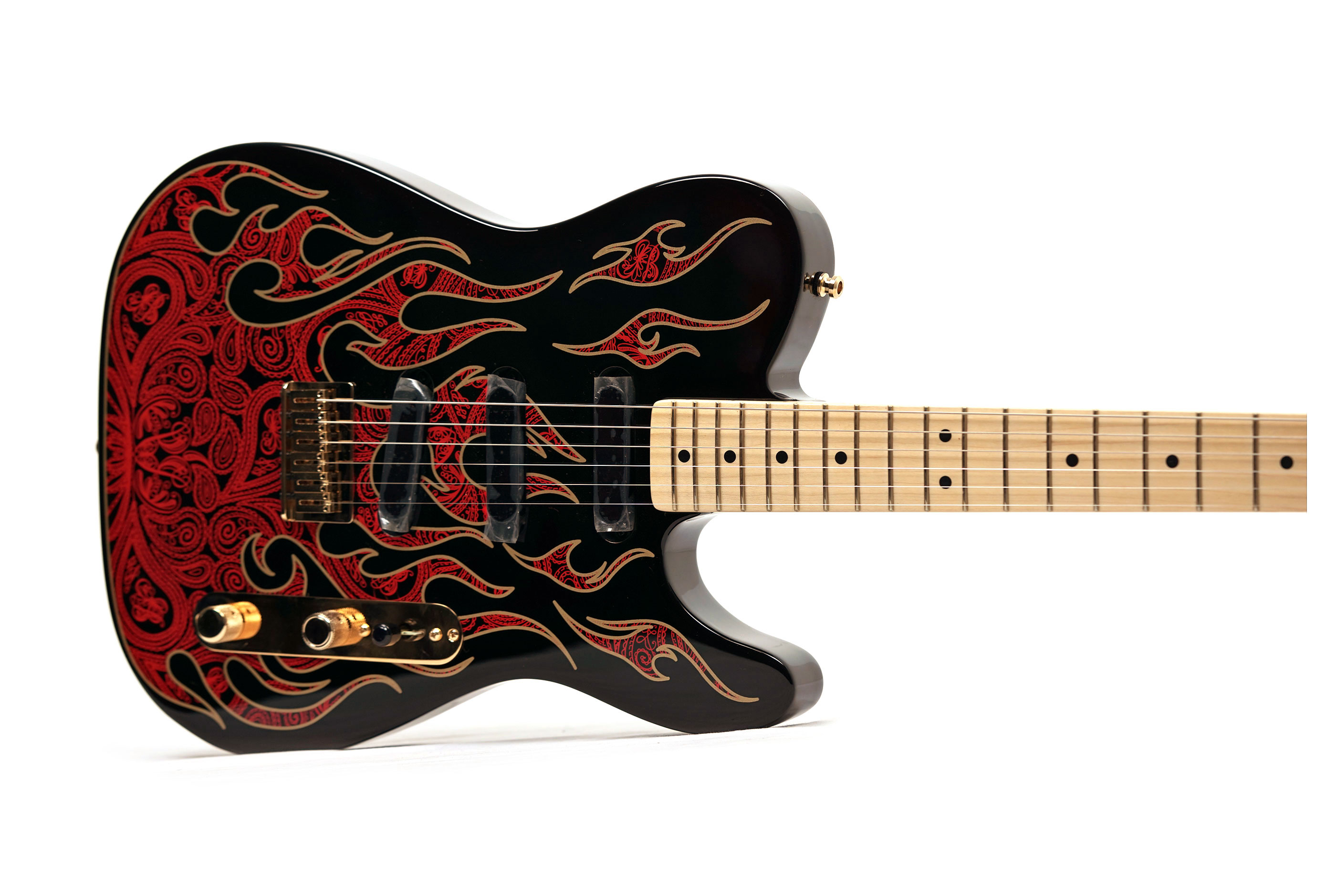 Fender James Burton Telecaster Red Paisley Flames #US22183329