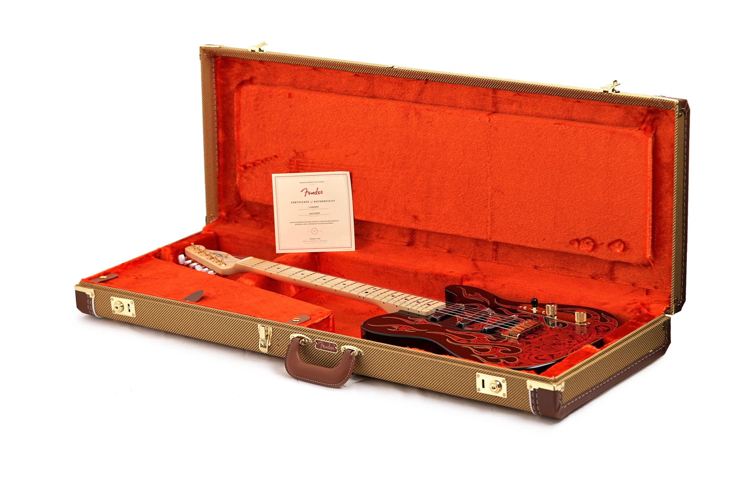 Fender James Burton Telecaster Red Paisley Flames #US22183329