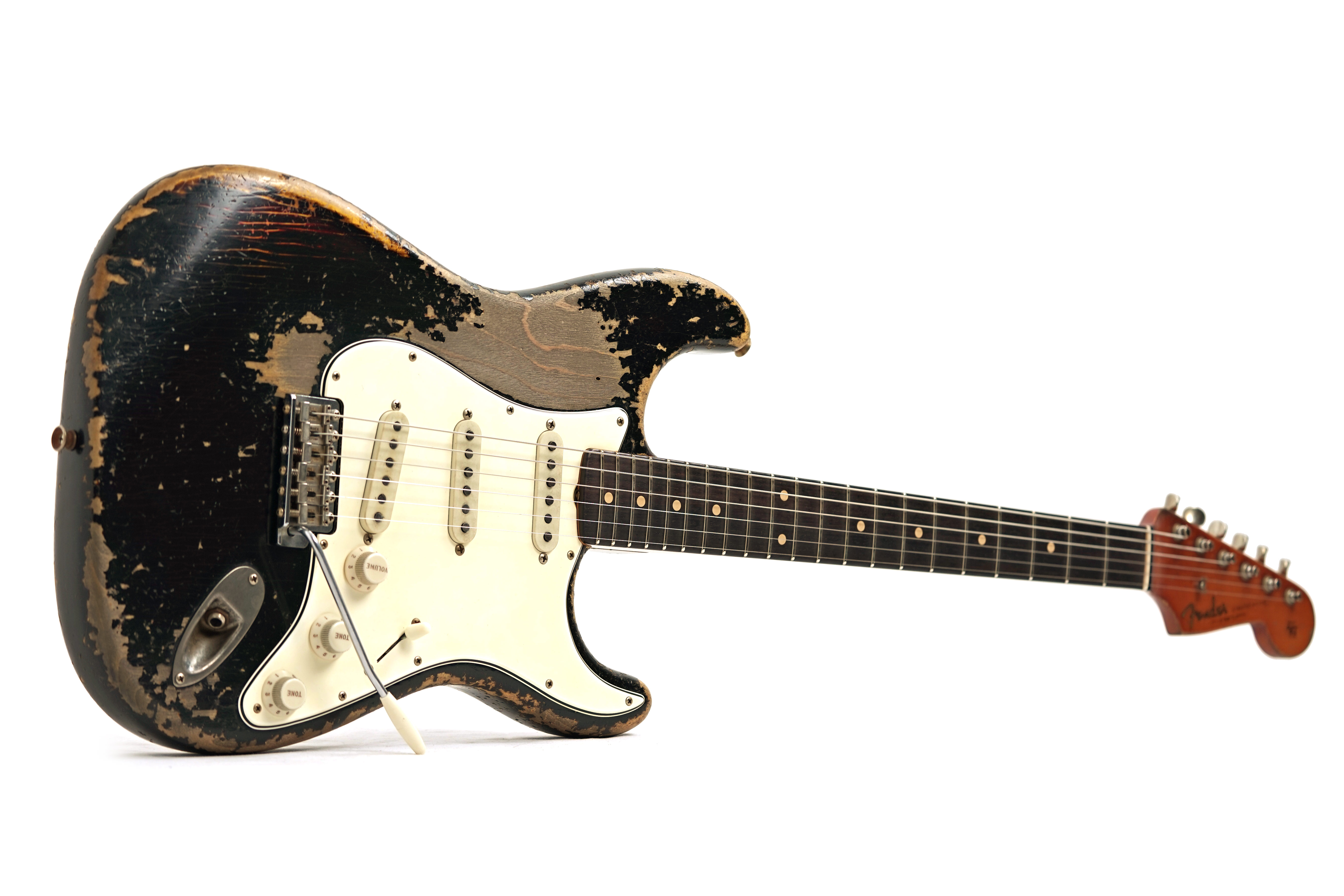 Fender Custom Shop 1961 Stratocaster Heavy Relic Black over 3 Tone Sunburst Rosewood Fingerboard Masterbuilt by Dale Wilson #CZ587143