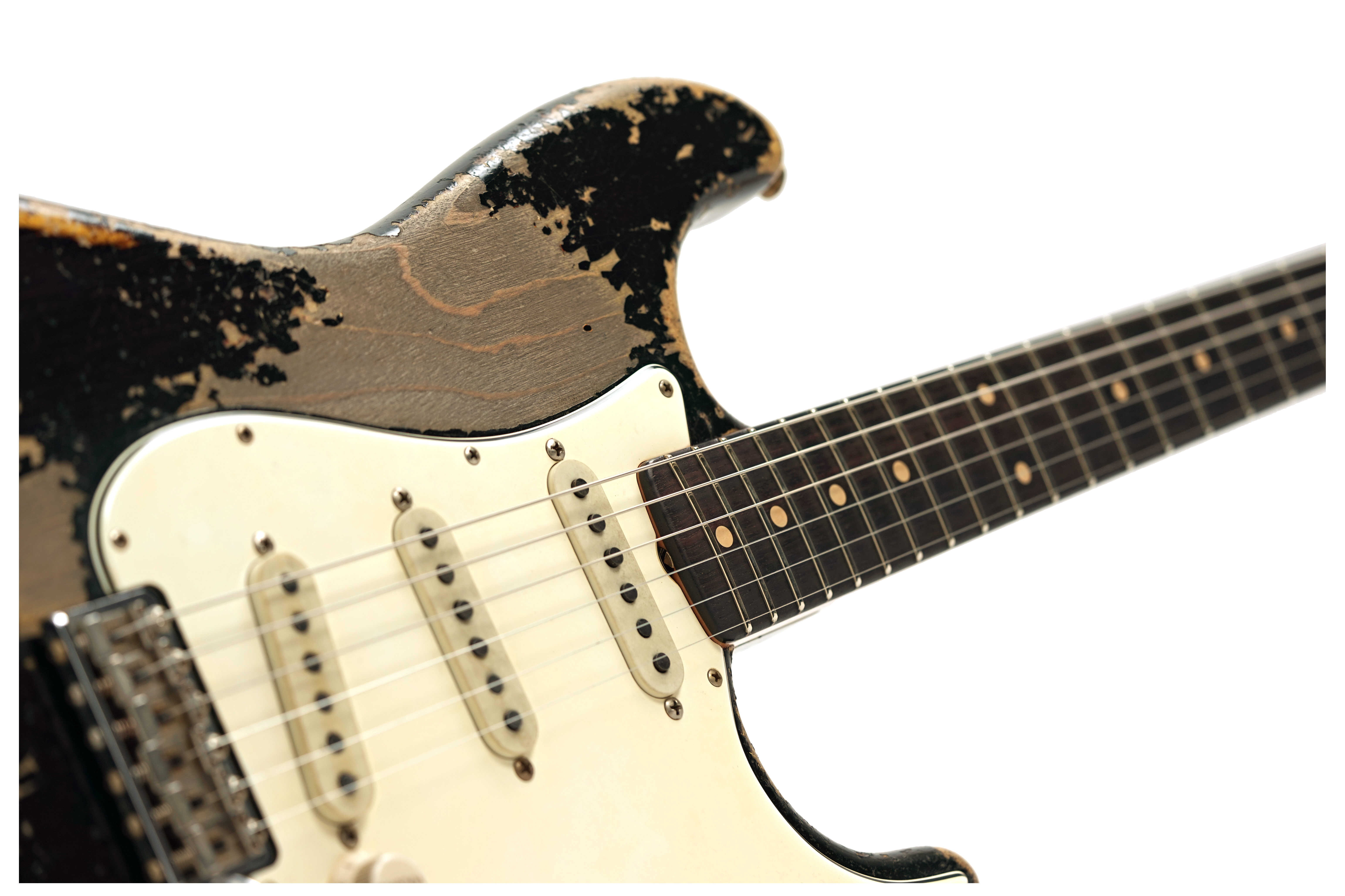 Fender Custom Shop 1961 Stratocaster Heavy Relic Black over 3 Tone Sunburst Rosewood Fingerboard Masterbuilt by Dale Wilson #CZ587143