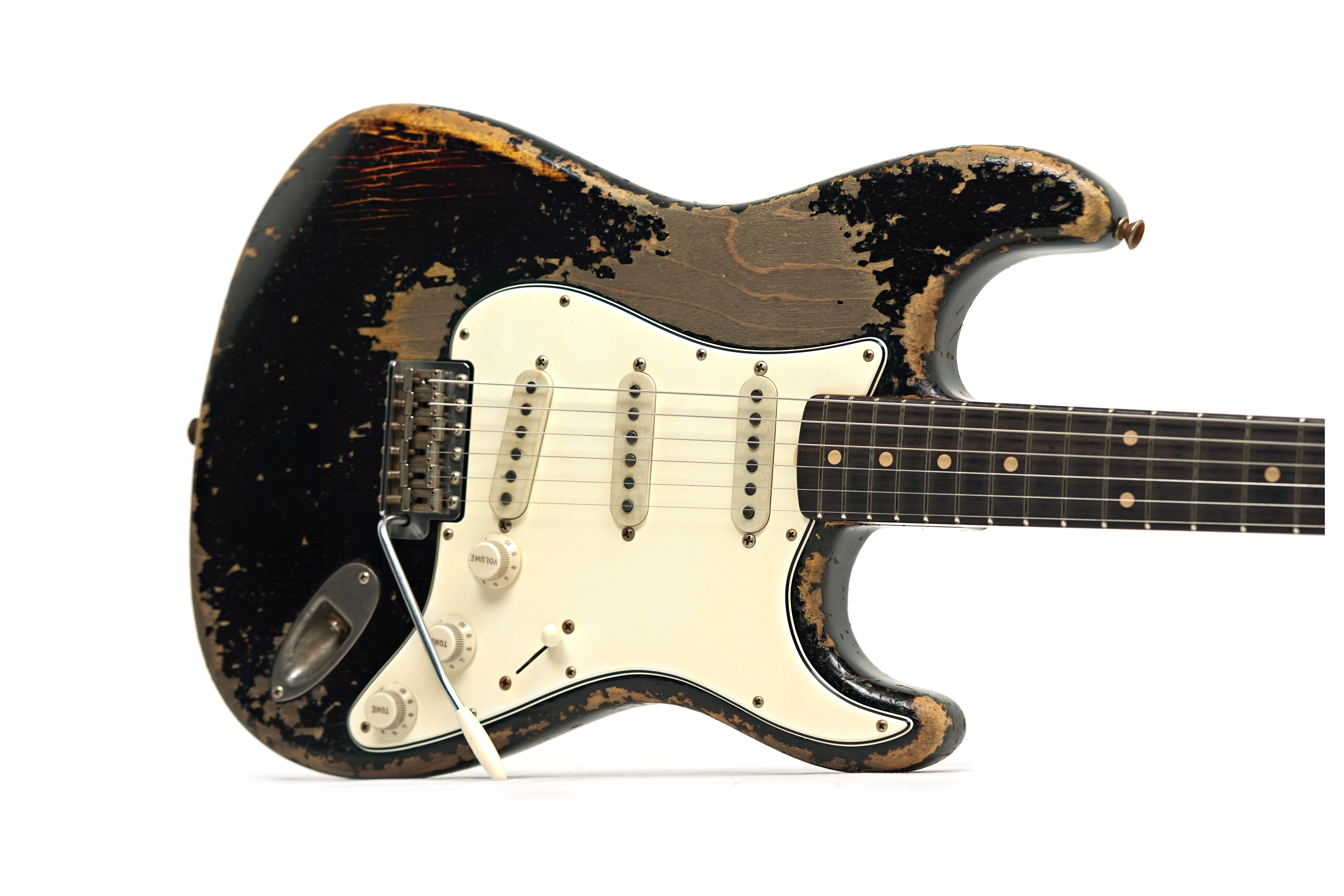 Fender Custom Shop 1961 Stratocaster Heavy Relic Black over 3 Tone Sunburst Rosewood Fingerboard Masterbuilt by Dale Wilson #CZ587143