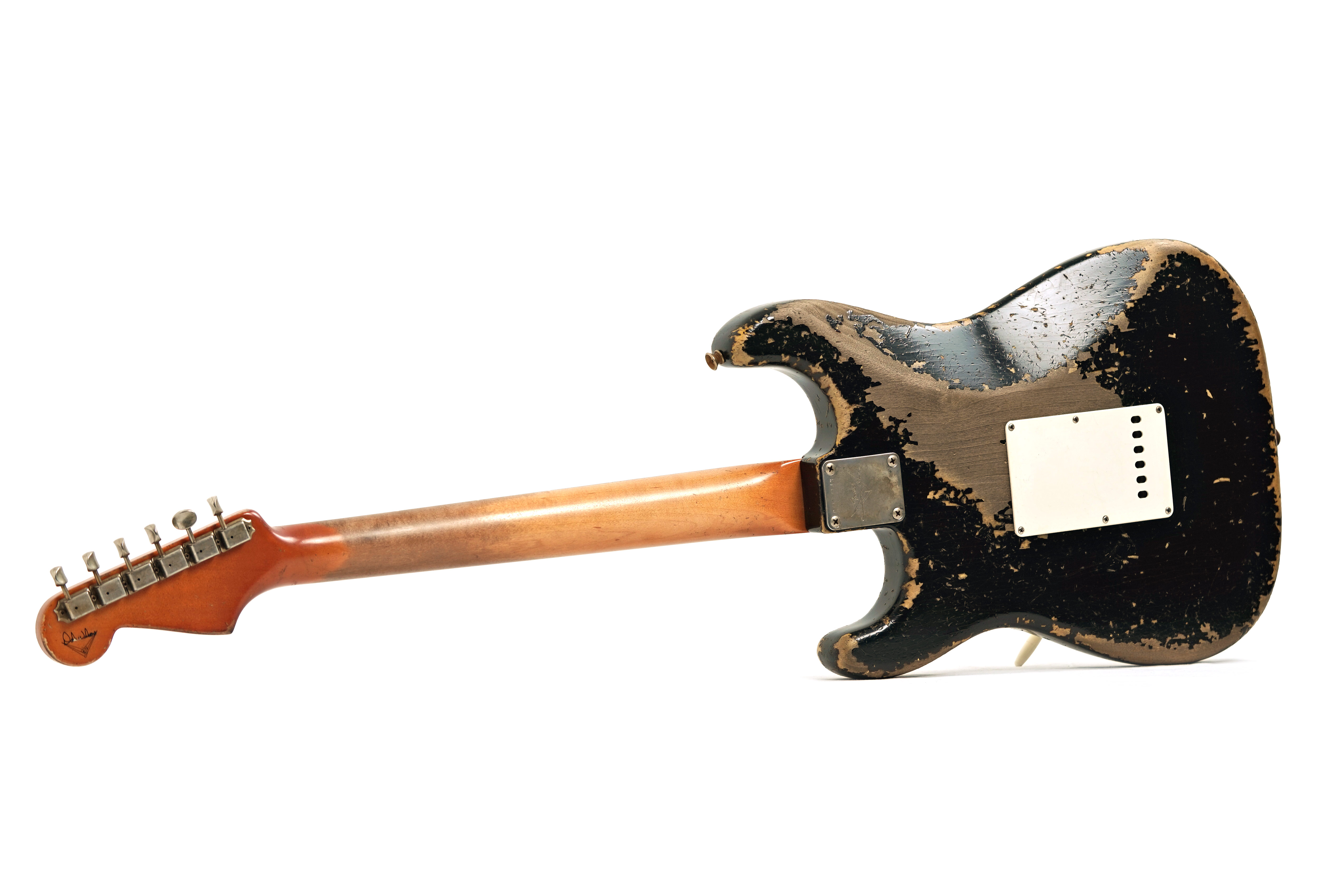 Fender Custom Shop 1961 Stratocaster Heavy Relic Black over 3 Tone Sunburst Rosewood Fingerboard Masterbuilt by Dale Wilson #CZ587143