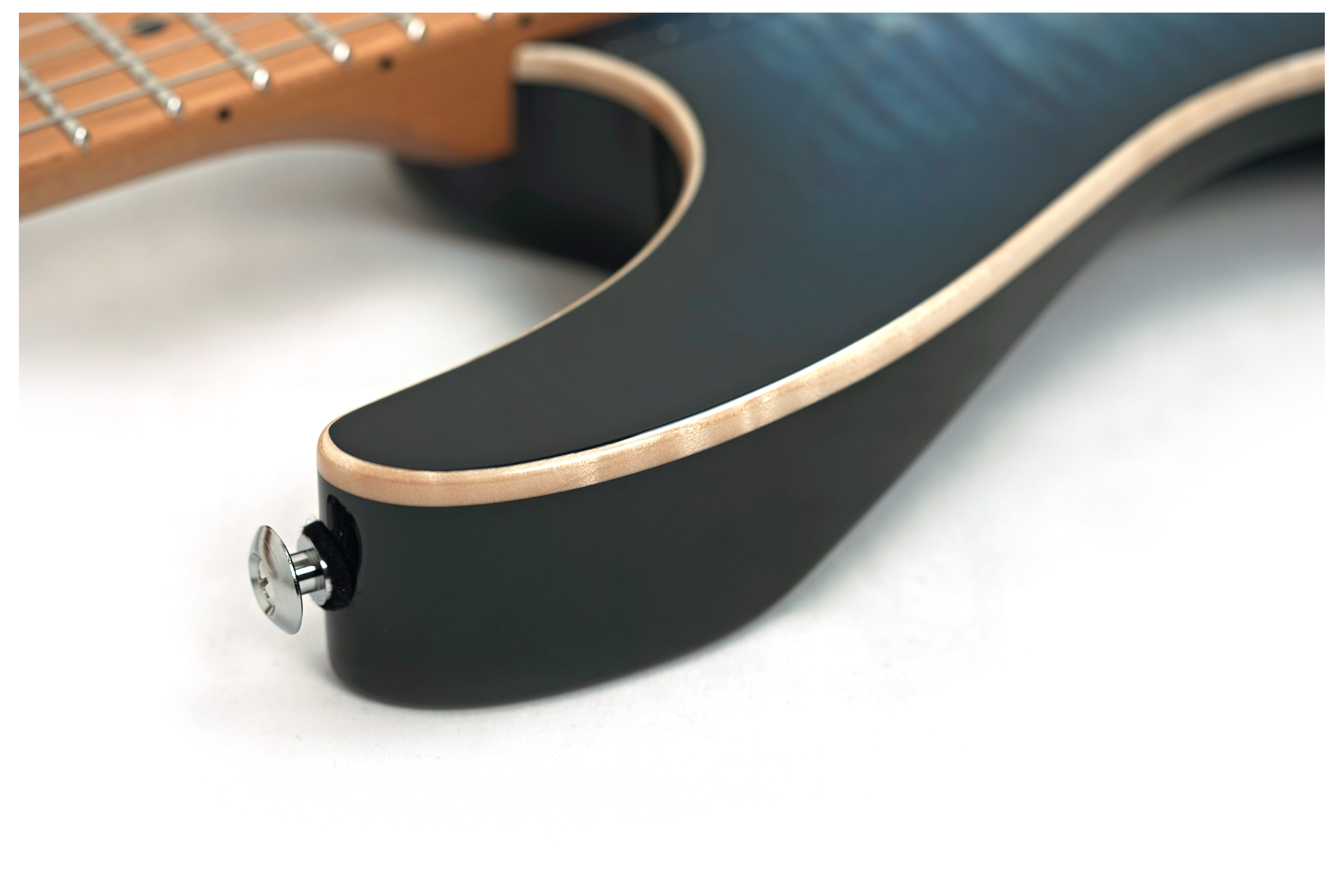 Suhr Modern Plus Faded Trans Whale Blue Burst HSH Roasted Maple Fingerboard #93144