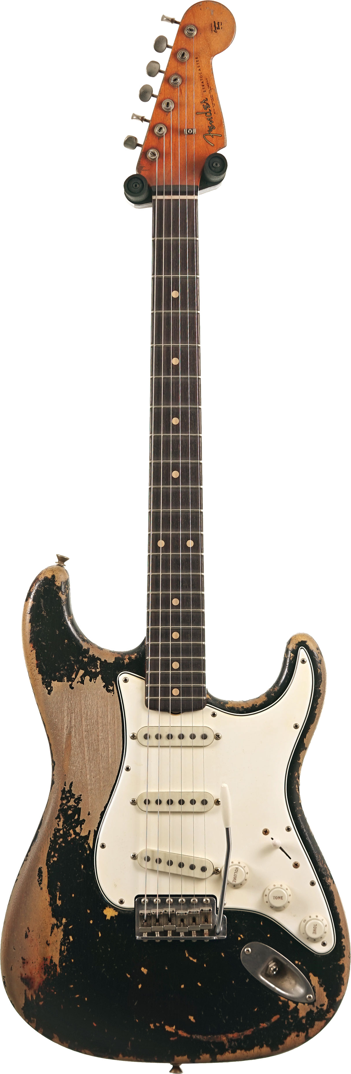 Fender Custom Shop 61 Stratocaster Heavy Relic Black over 3 Tone Sunburst Masterbuilt by Dale Wilson #CZ587144