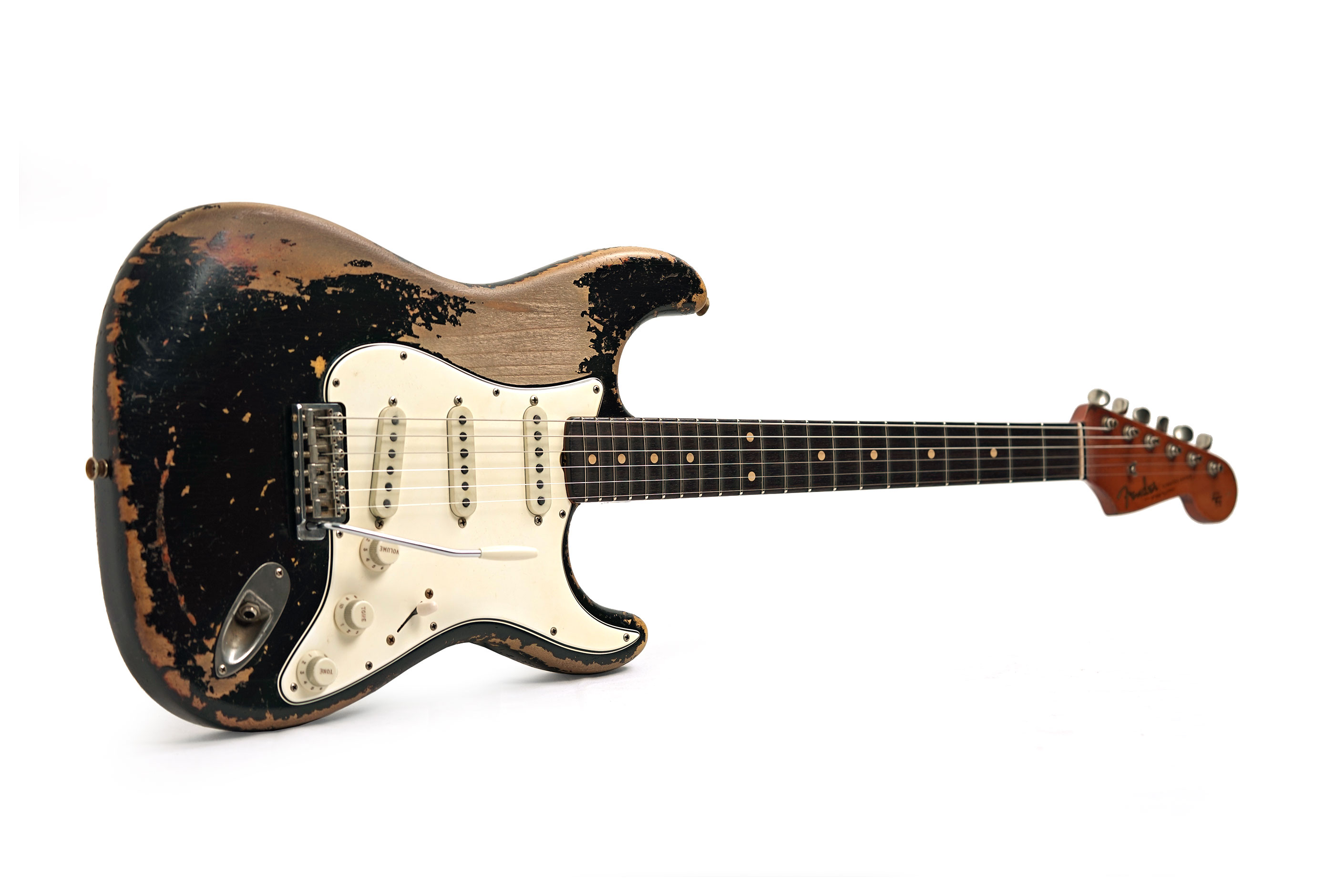 Fender Custom Shop 61 Stratocaster Heavy Relic Black over 3 Tone Sunburst Masterbuilt by Dale Wilson #CZ587144