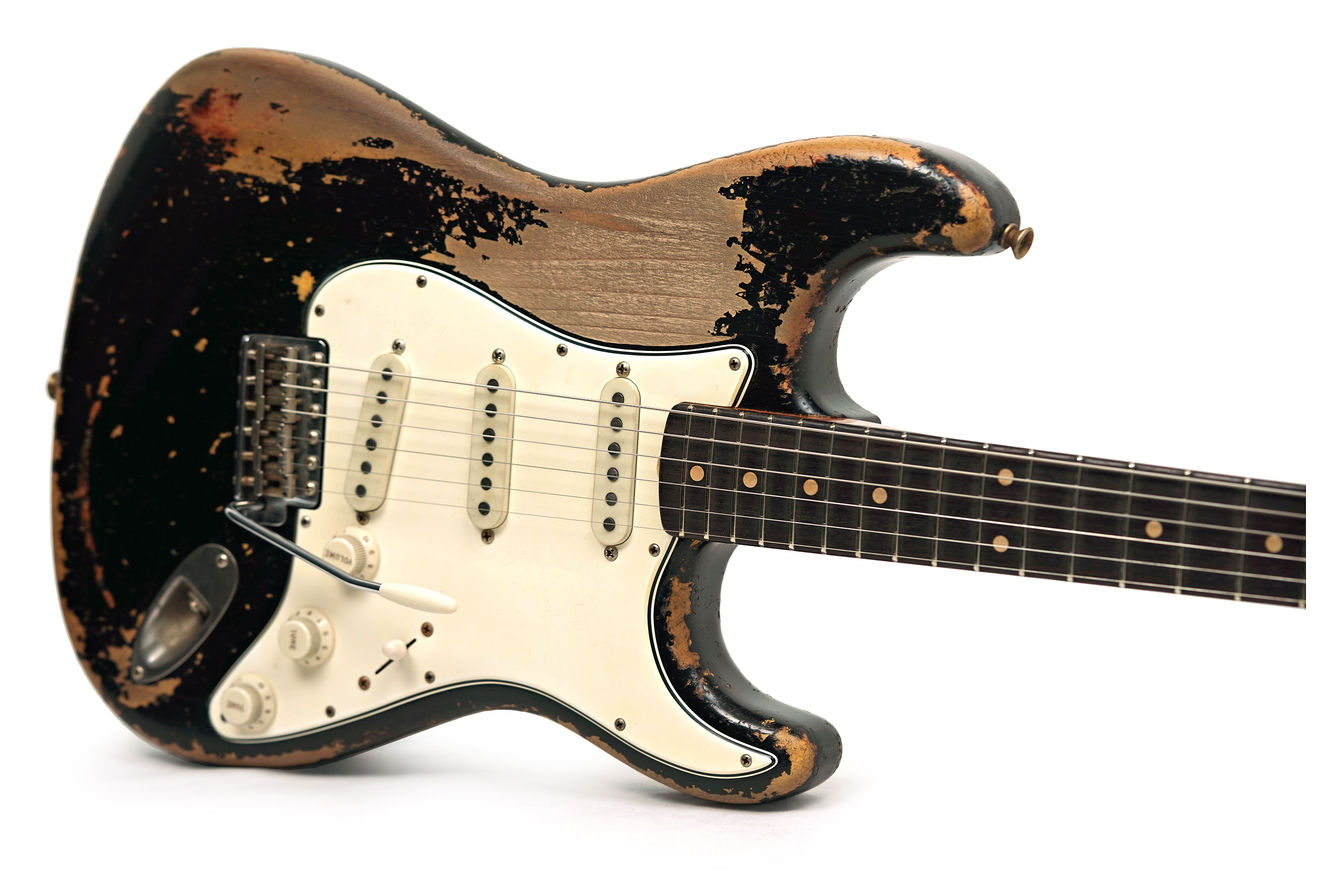 Fender Custom Shop 61 Stratocaster Heavy Relic Black over 3 Tone Sunburst Masterbuilt by Dale Wilson #CZ587144