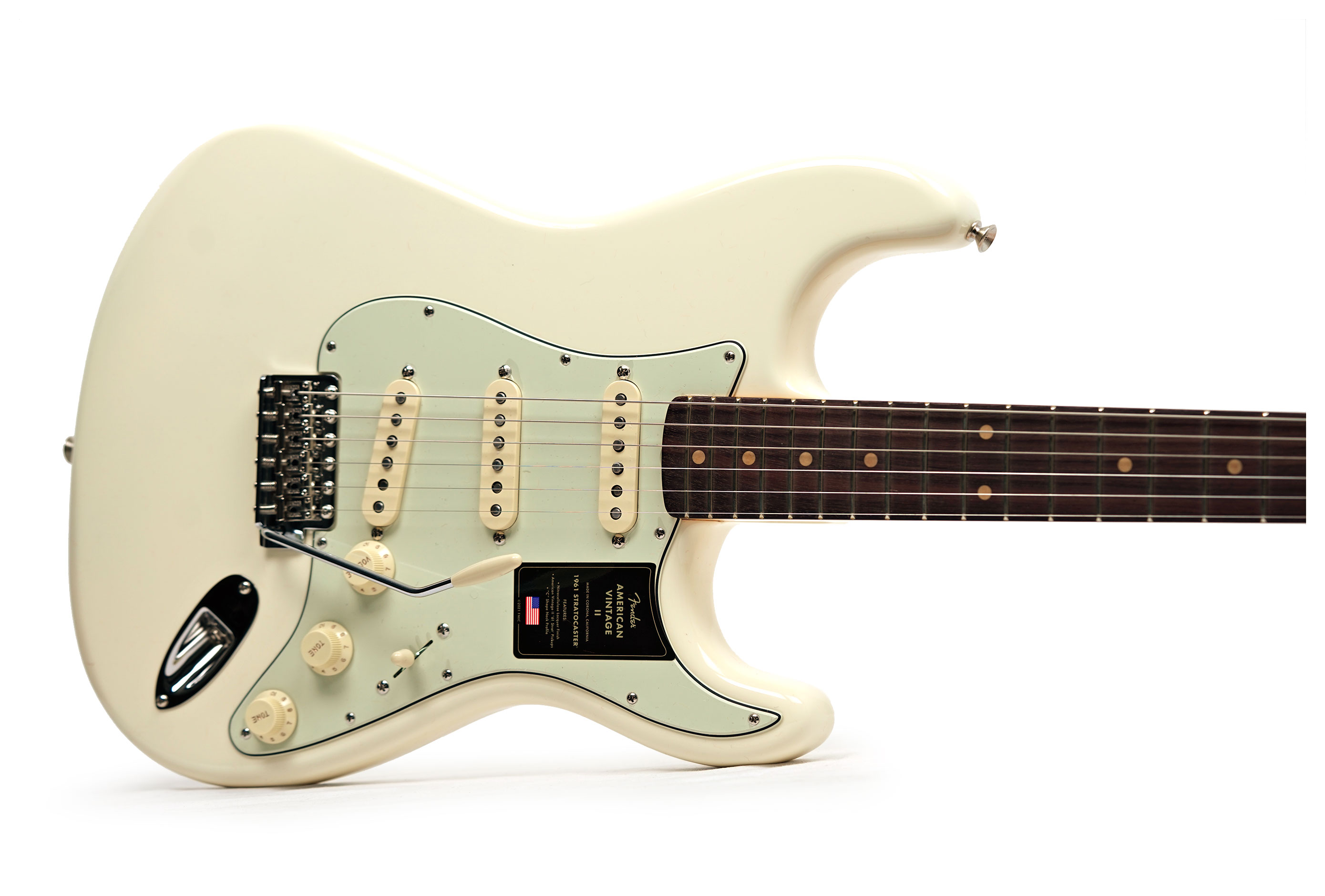 Fender American Vintage II 1961 Stratocaster Rosewood Fingerboard Olympic White #V26858