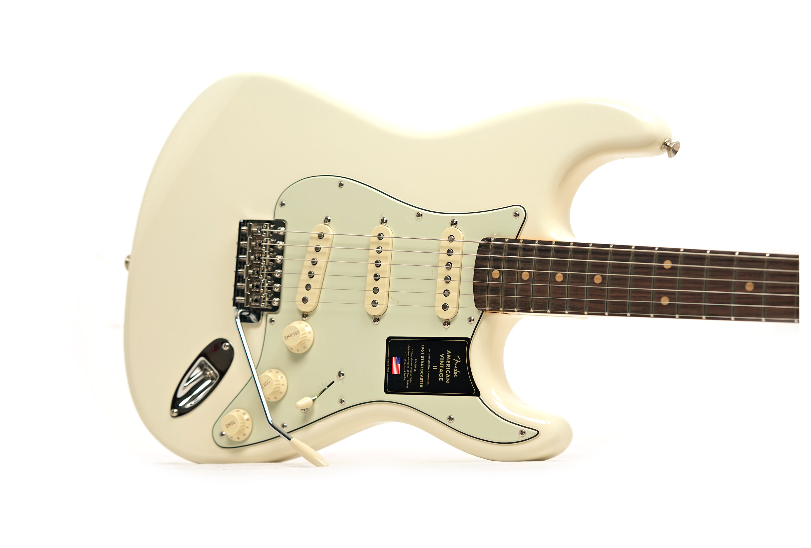 Fender American Vintage II 1961 Stratocaster Rosewood Fingerboard Olympic White #V25582