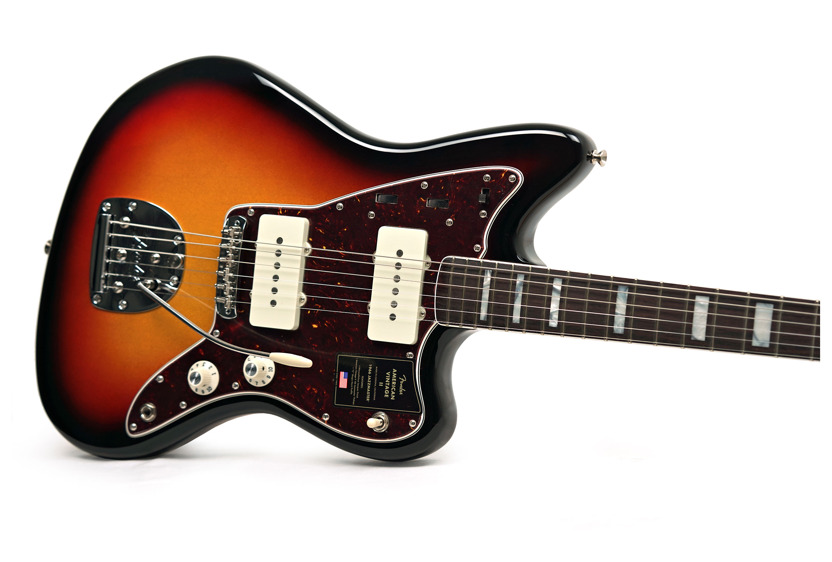 Fender American Vintage II 1966 Jazzmaster Rosewood Fingerboard 3 Colour Sunburst #V2554114