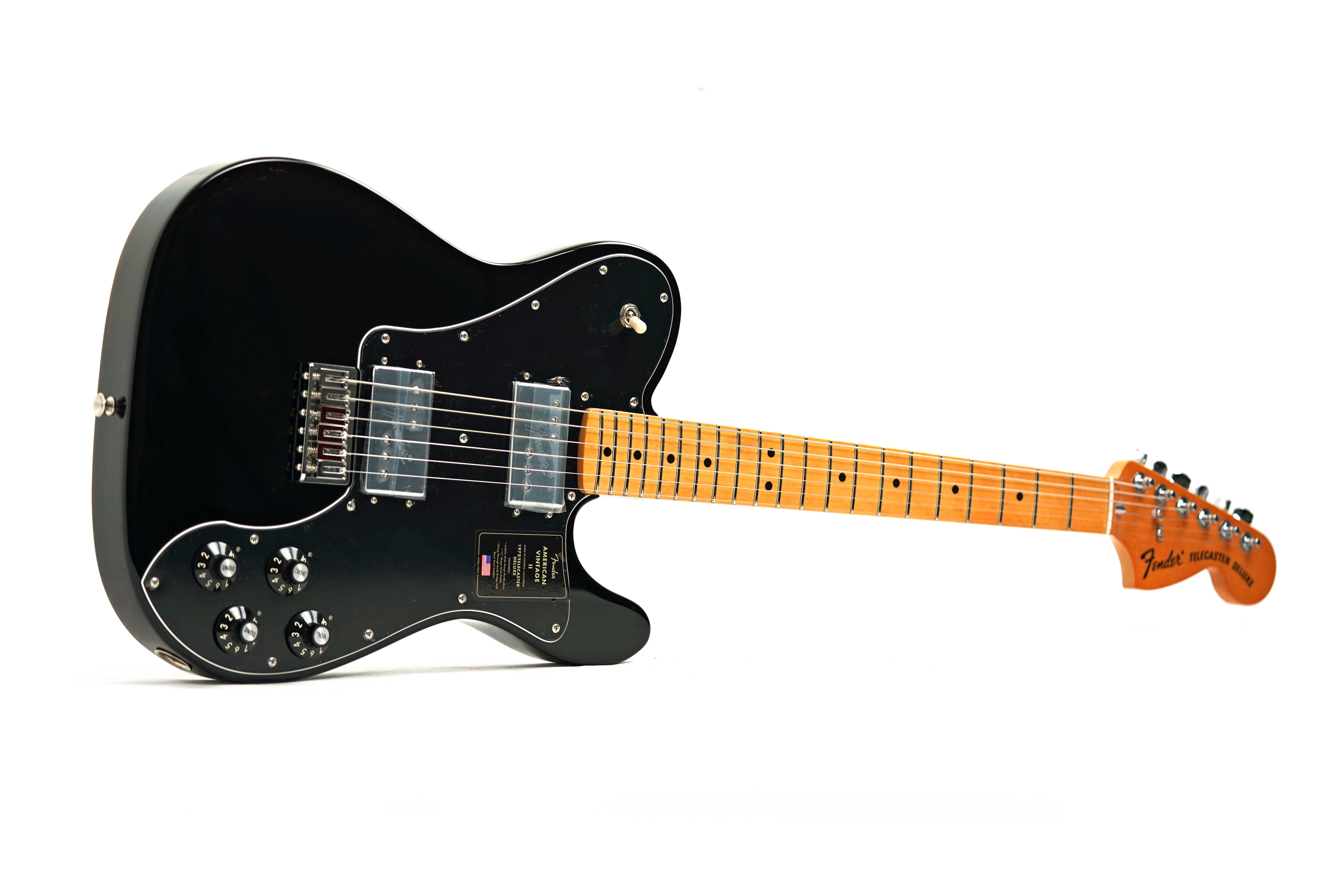 Fender American Vintage II 1975 Telecaster Deluxe Black Maple Fingerboard #V17943