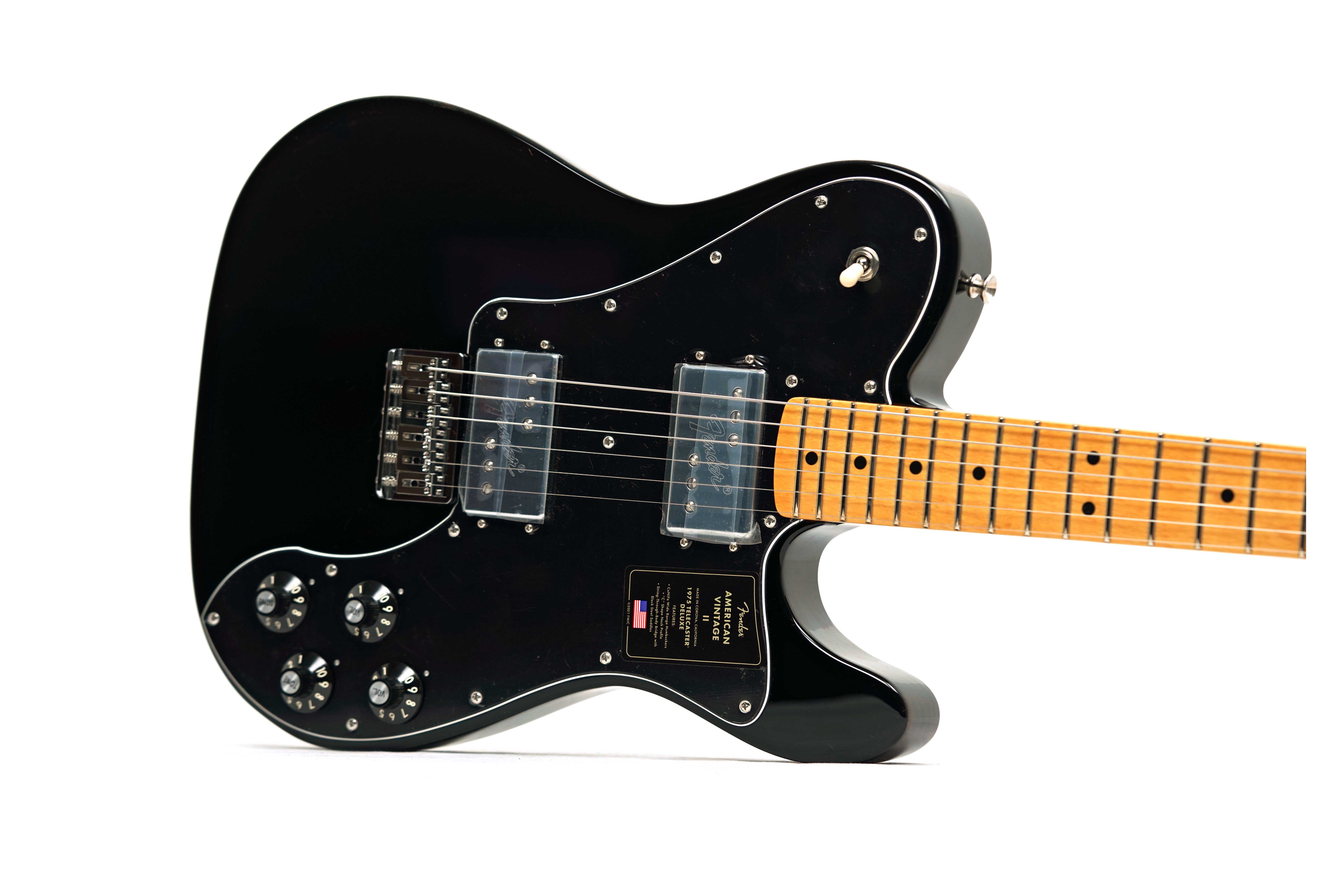 Fender American Vintage II 1975 Telecaster Deluxe Black Maple Fingerboard #V17943