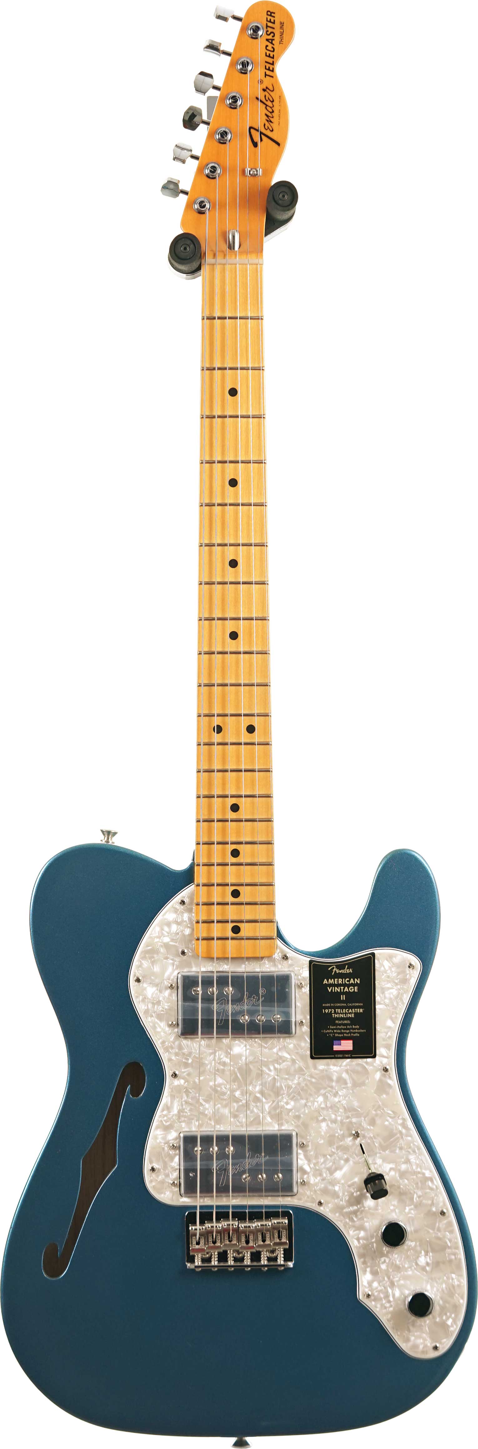 Fender American Vintage II 1972 Telecaster Thinline Maple Fingerboard Lake Placid Blue #V13632