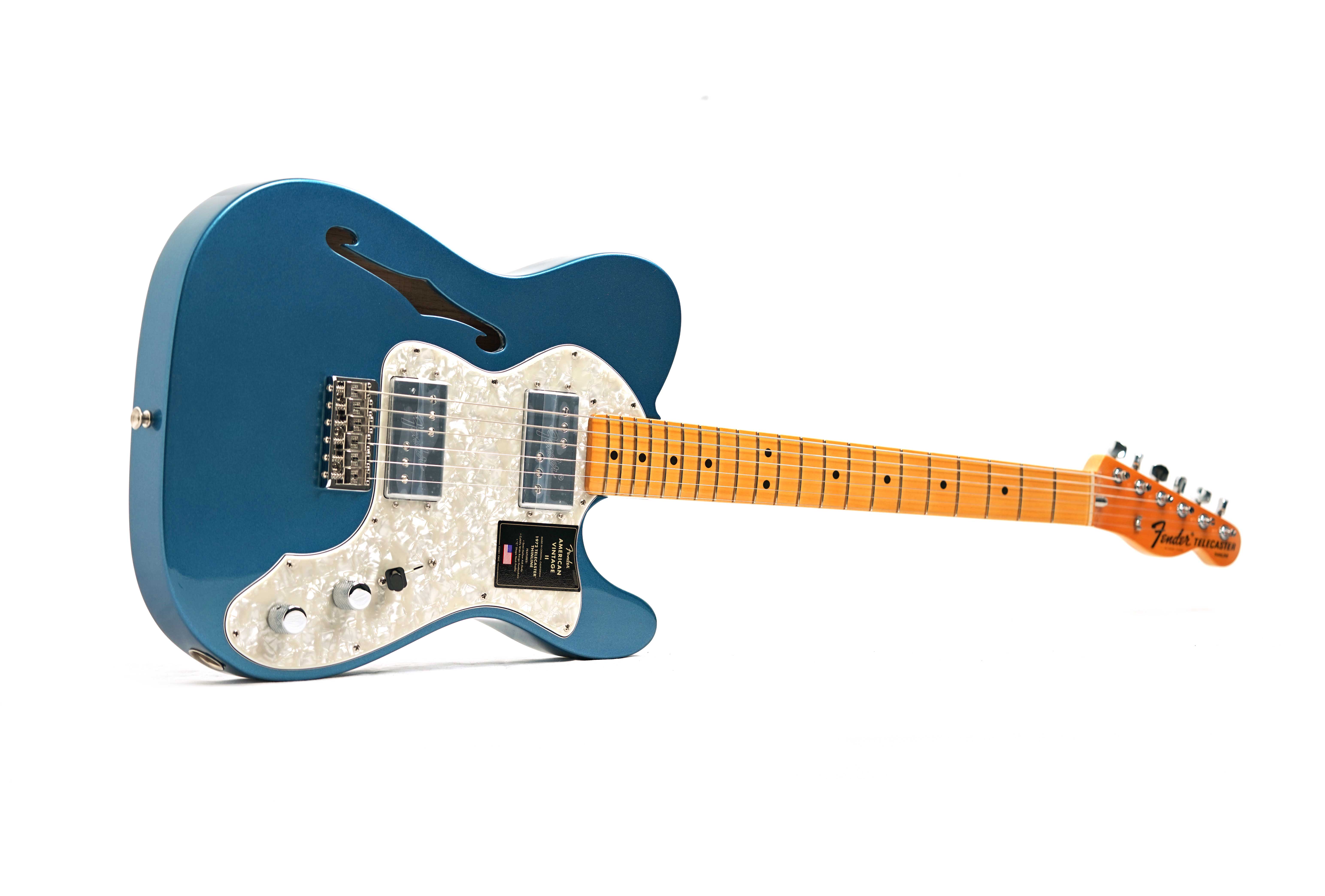 Fender American Vintage II 1972 Telecaster Thinline Maple Fingerboard Lake Placid Blue #V13632