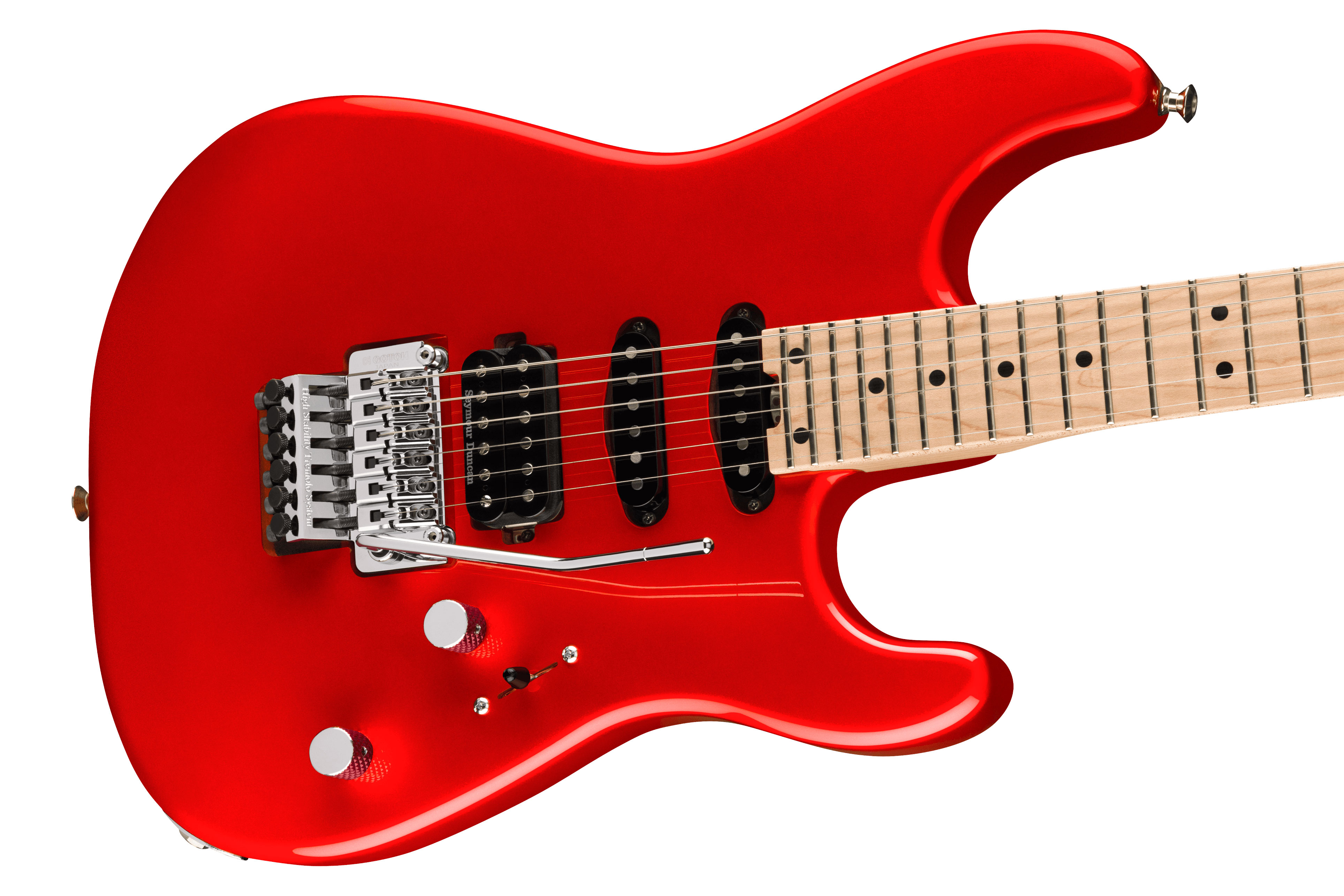 Charvel MJ SD1 24 HSS Floyd Metallic Red Maple Fingerboard