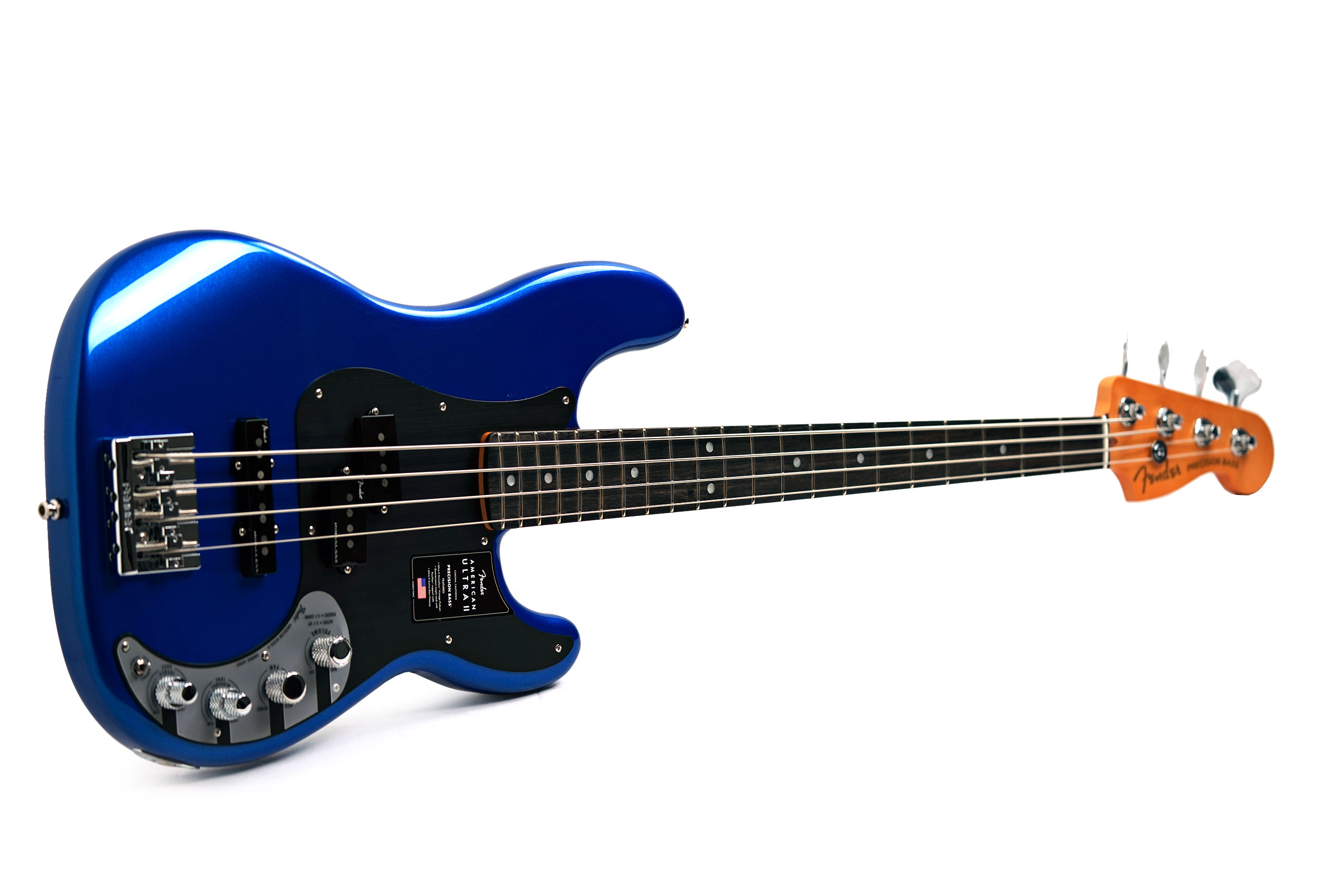 Fender American Ultra II Precision Bass Noble Blue Ebony Fingerboard #US26009150