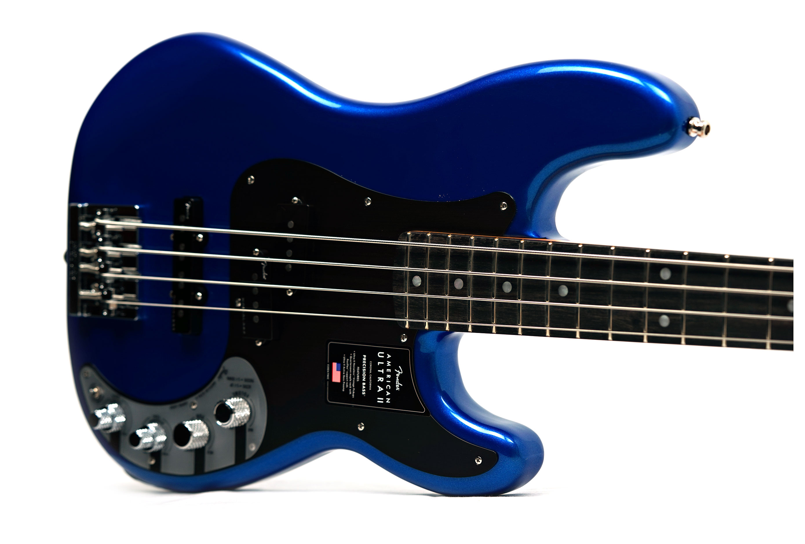 Fender American Ultra II Precision Bass Noble Blue Ebony Fingerboard #US26009150