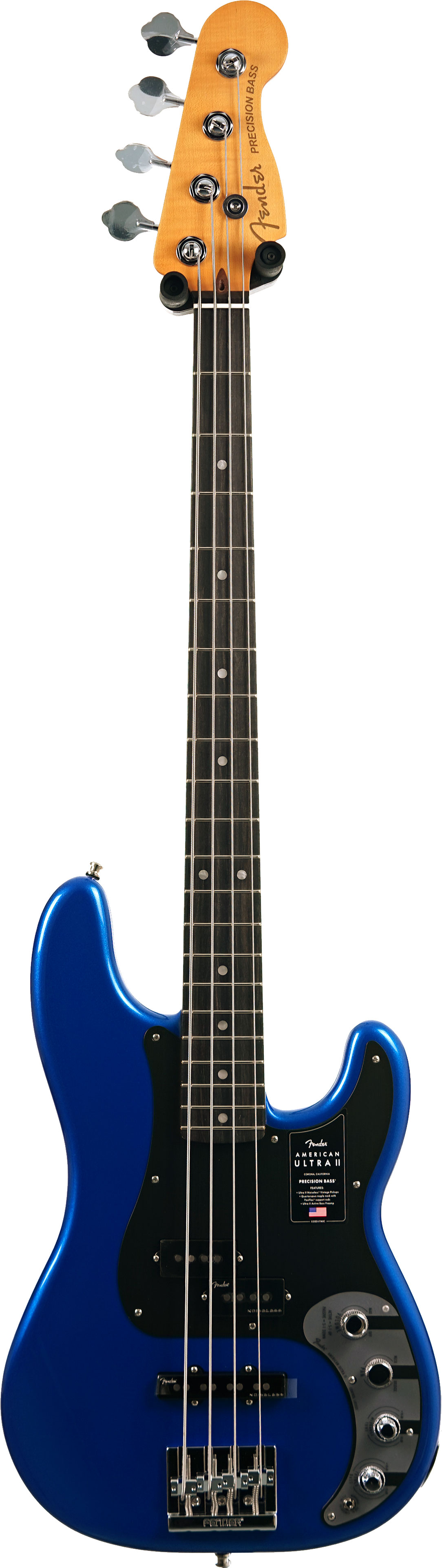 Fender American Ultra II Precision Bass Noble Blue Ebony Fingerboard #US26007809