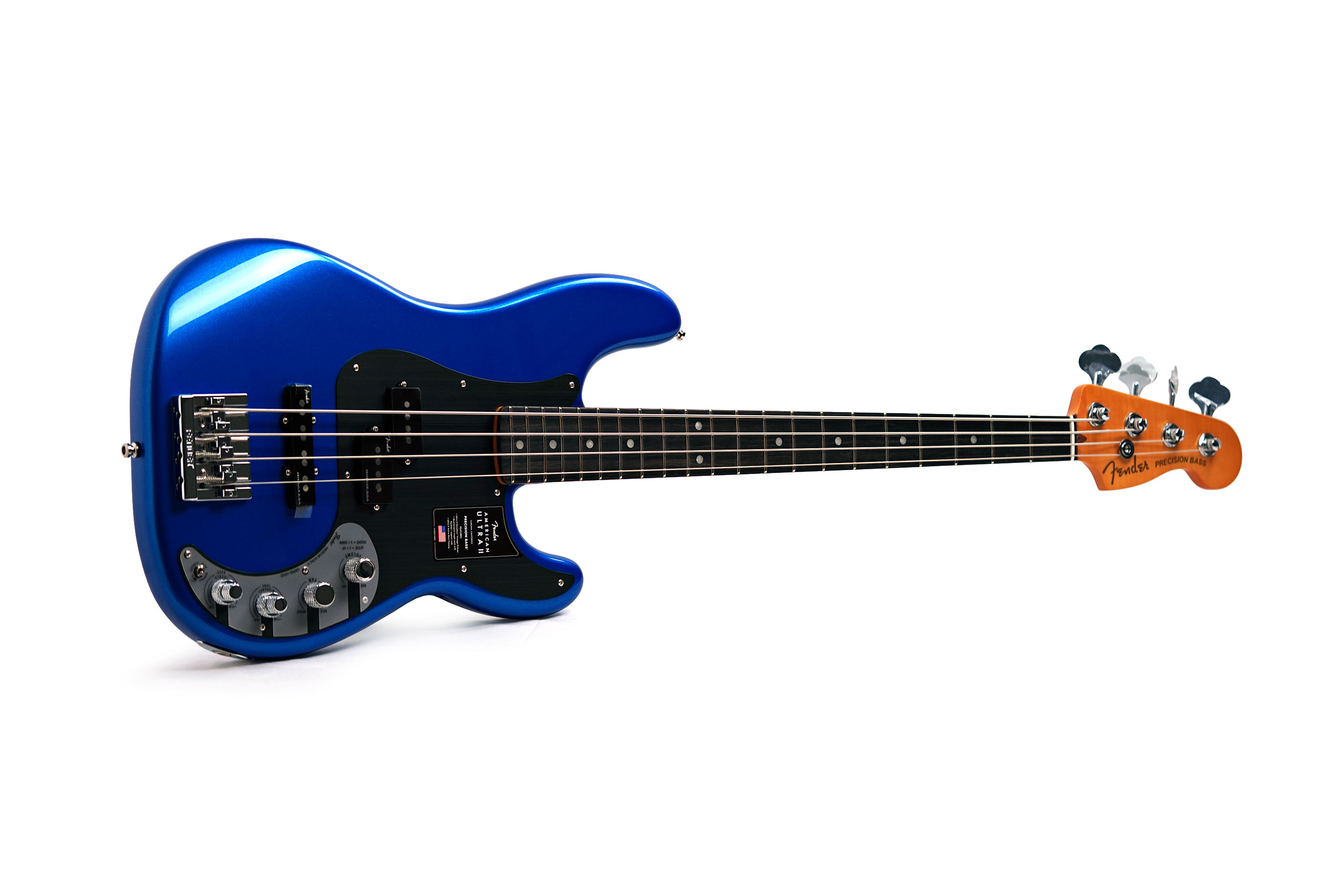 Fender American Ultra II Precision Bass Noble Blue Ebony Fingerboard #US26007809