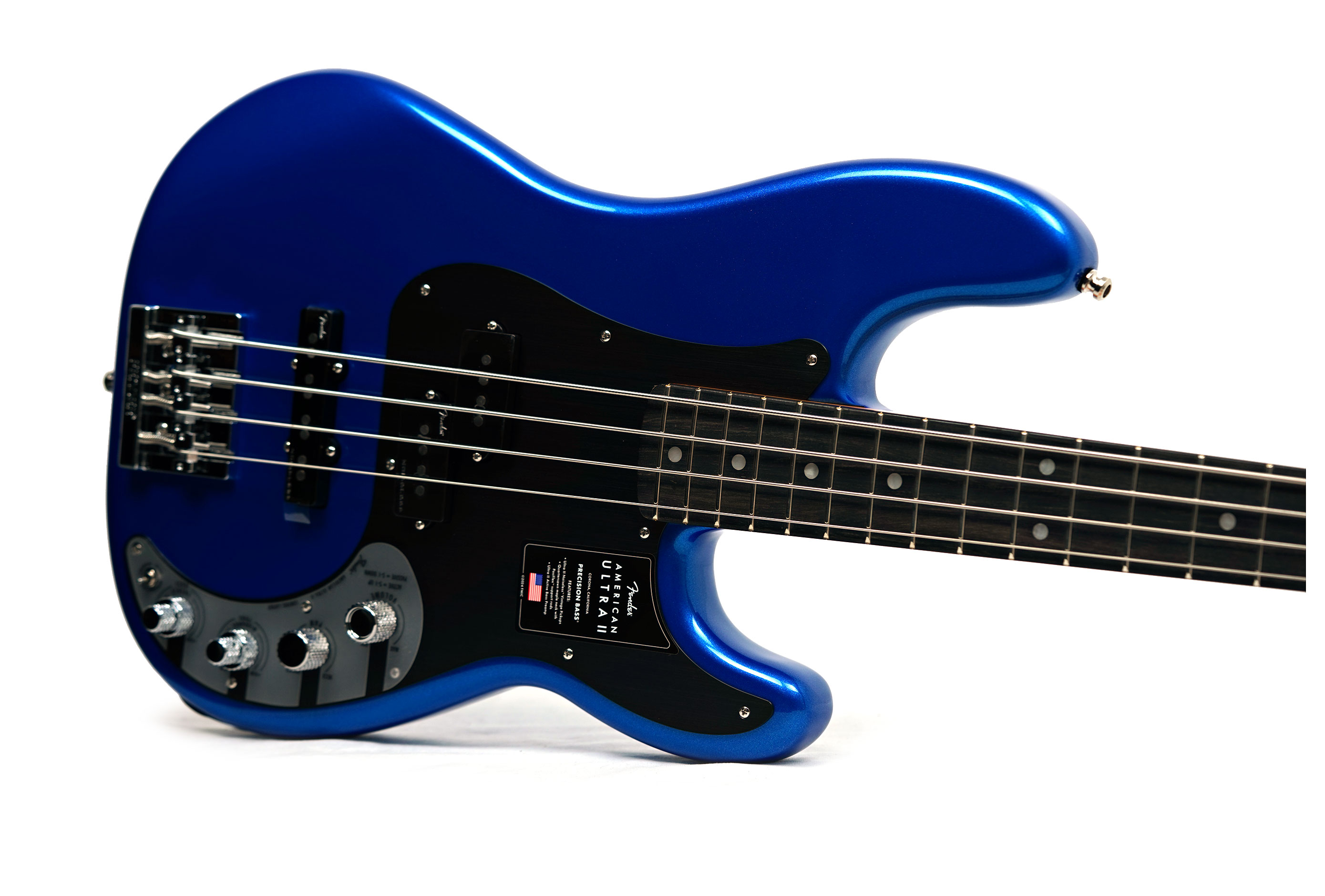 Fender American Ultra II Precision Bass Noble Blue Ebony Fingerboard #US26007809
