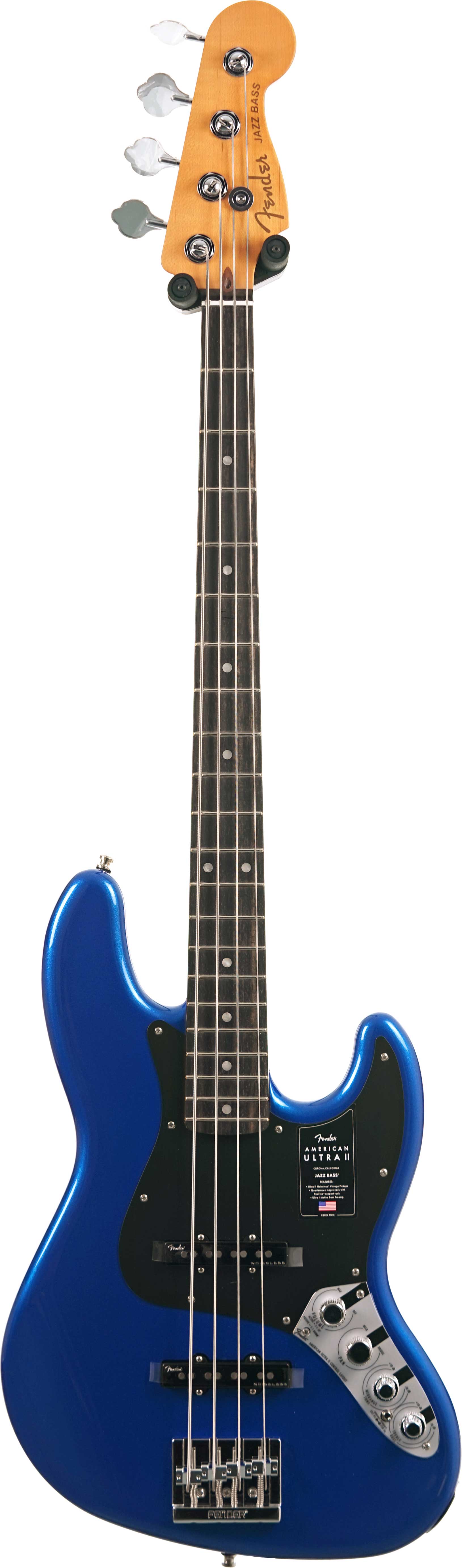 Fender American Ultra II Jazz Bass Noble Blue Ebony Fingerboard #US26007931