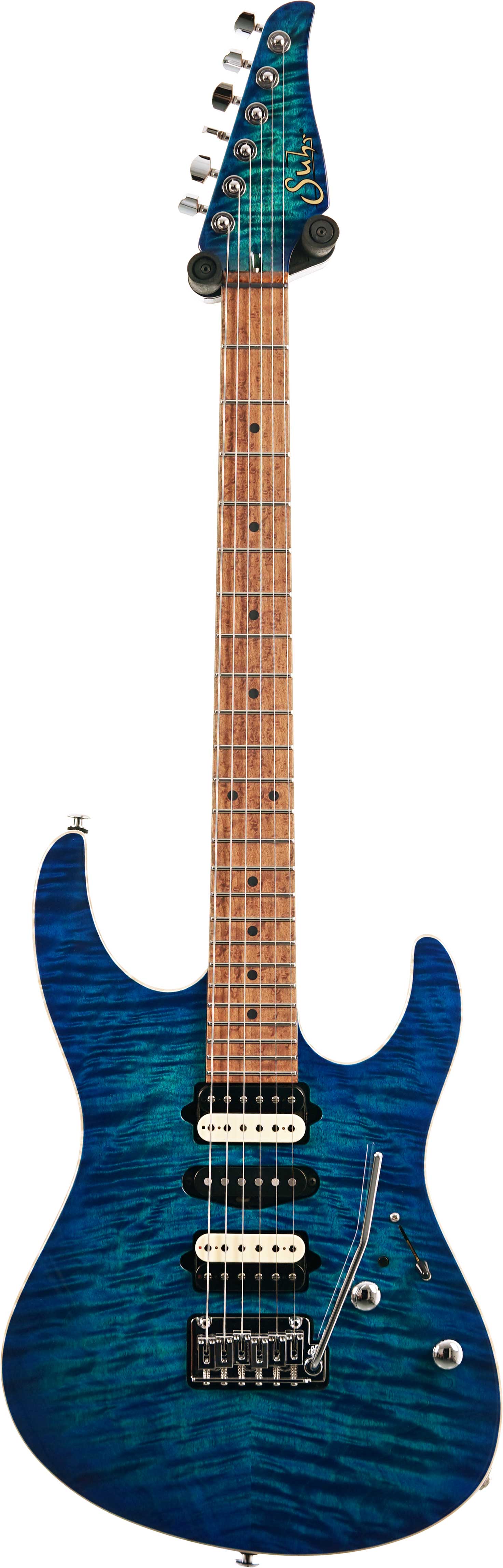 Suhr Modern Angel Quilt Maple Aqua Blue Burst HSH #87862