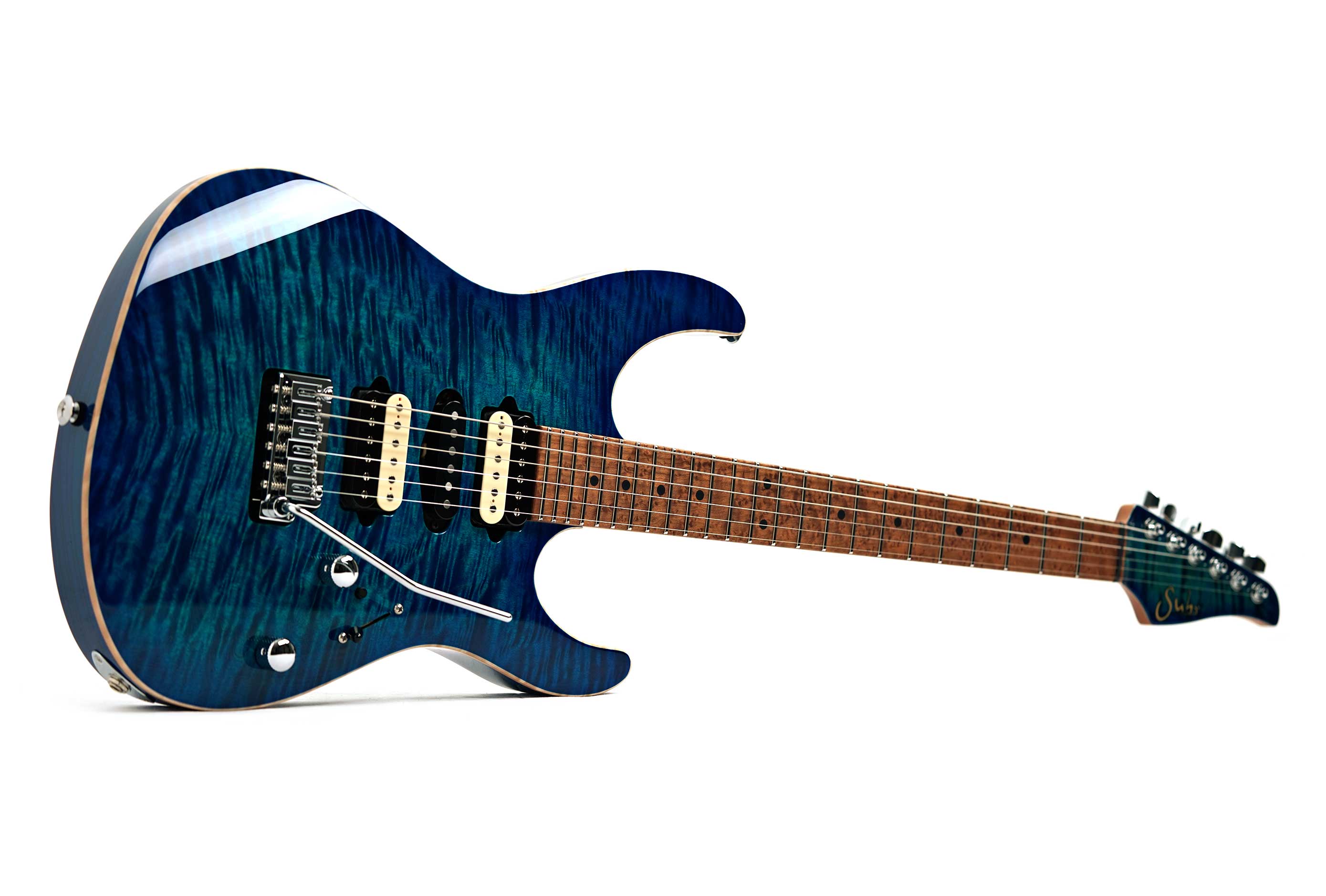 Suhr Modern Angel Quilt Maple Aqua Blue Burst HSH #87862