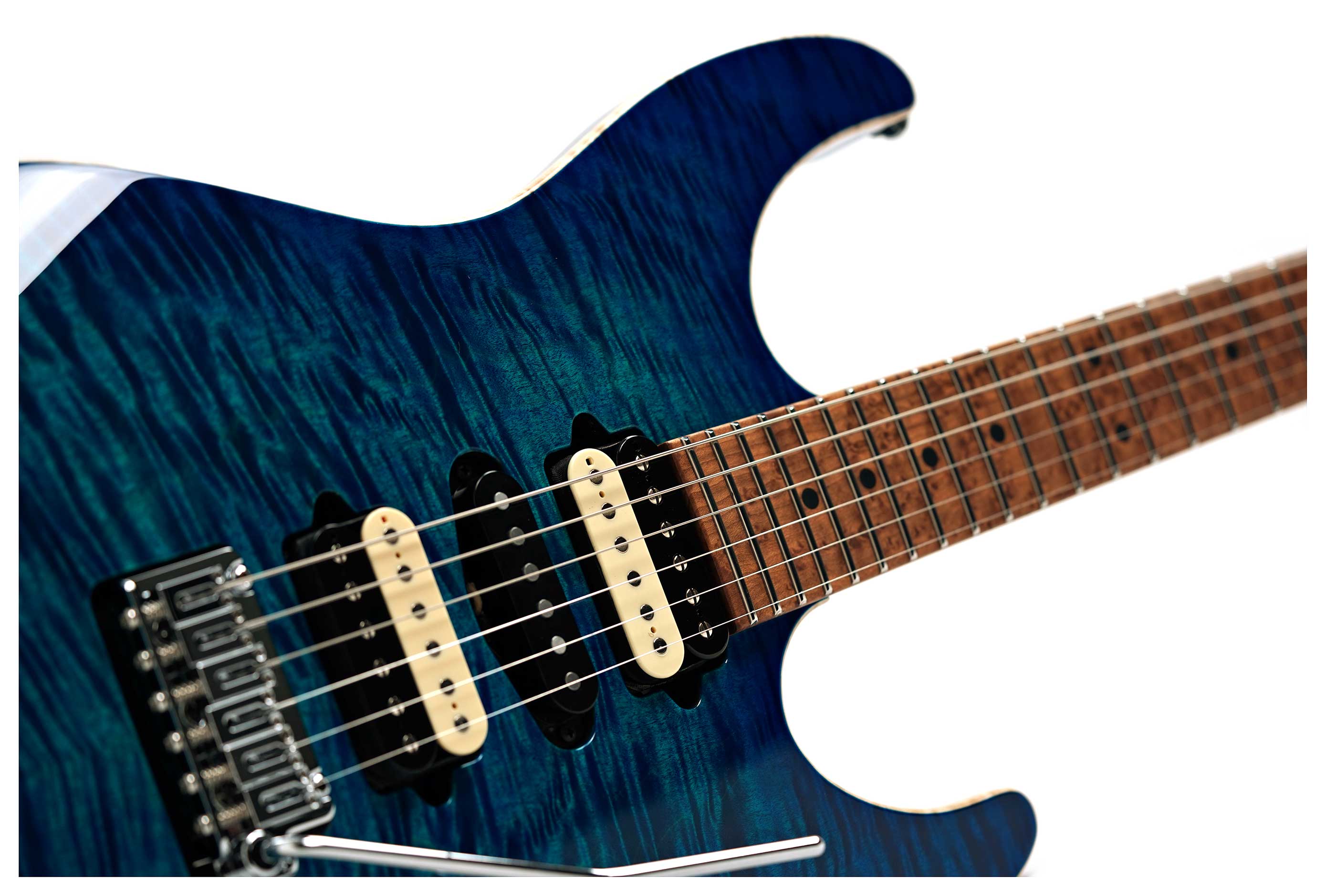 Suhr Modern Angel Quilt Maple Aqua Blue Burst HSH #87862