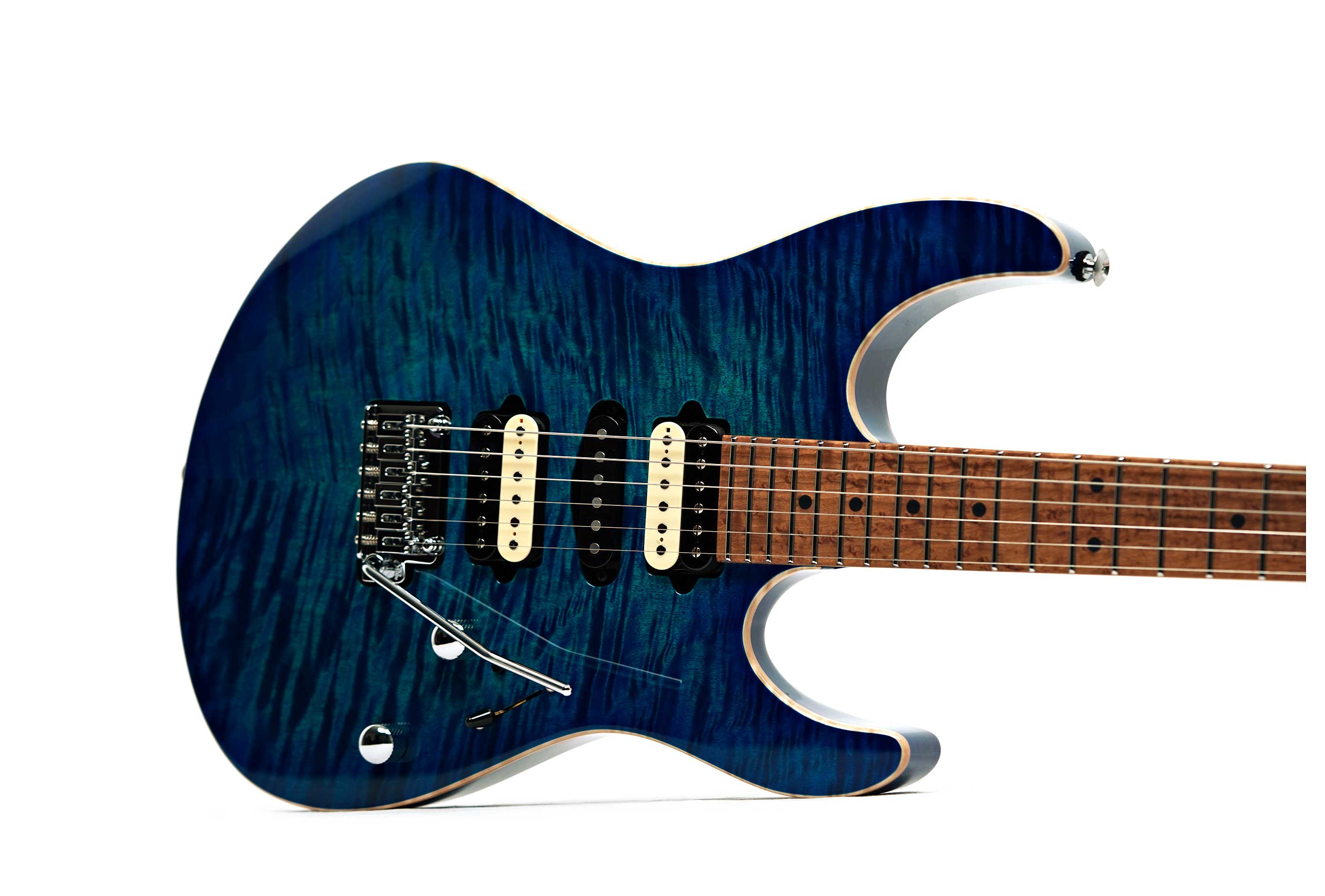 Suhr Modern Angel Quilt Maple Aqua Blue Burst HSH #87862