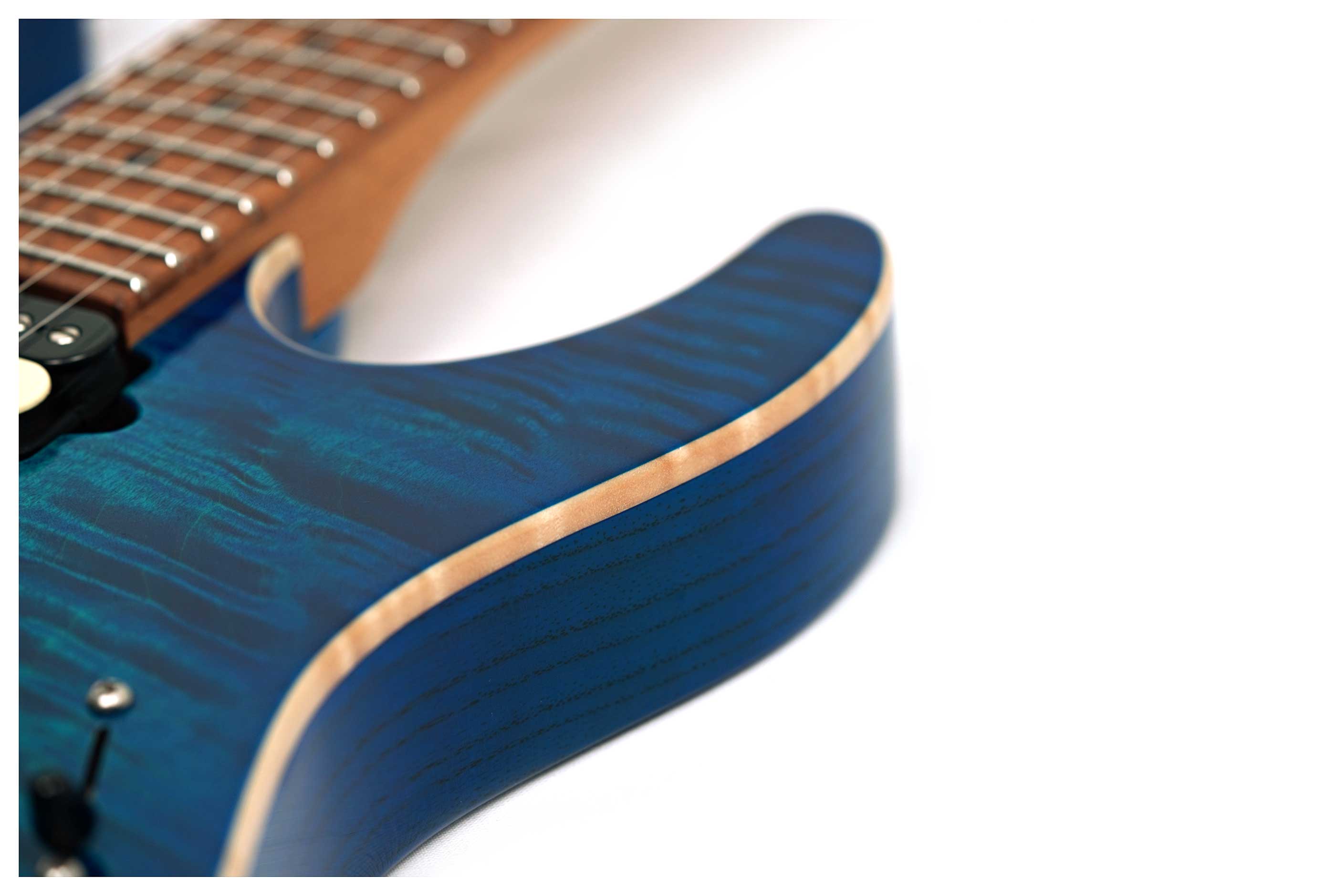 Suhr Modern Angel Quilt Maple Aqua Blue Burst HSH #87862