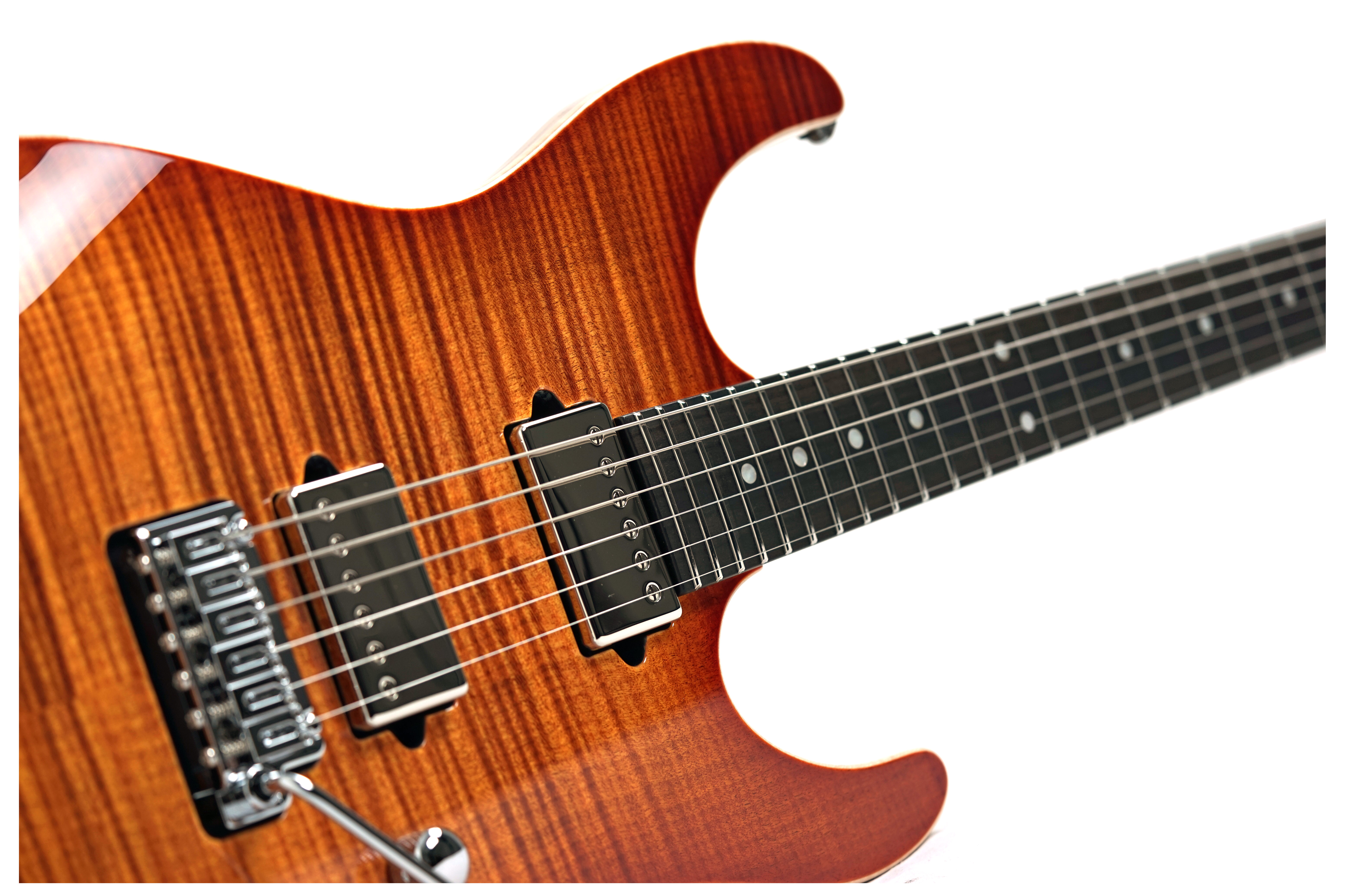 Suhr Modern HH Flame Copperhead Burst Ebony Fingerboard #87859