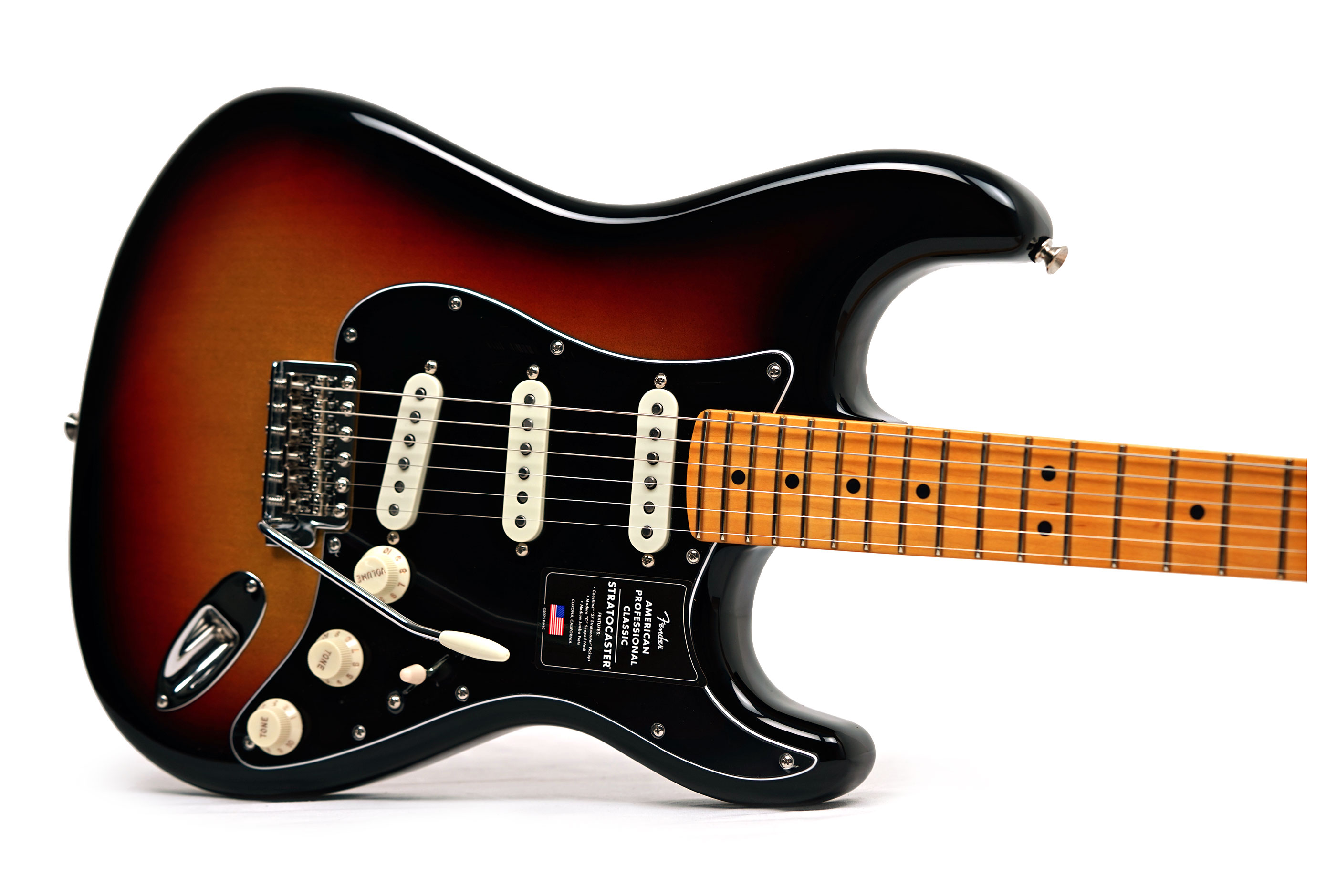 Fender American Professional Classic Stratocaster 3-Colour Sunburst Maple Fingerboard #US26046919