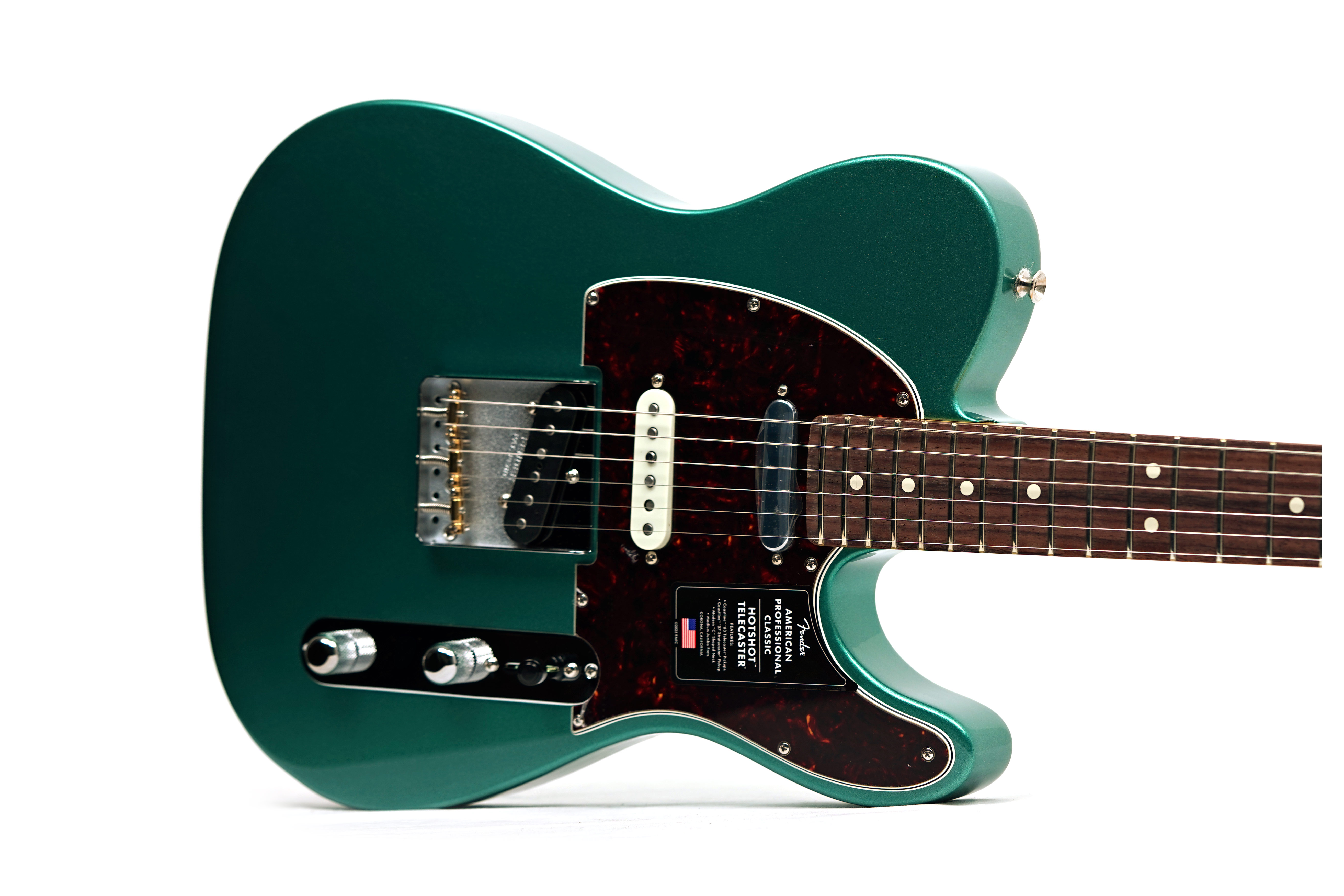 Fender American Professional Classic Hotshot Telecaster SSS Faded Sherwood Green Metallic Rosewood Fingerboard #US25085375