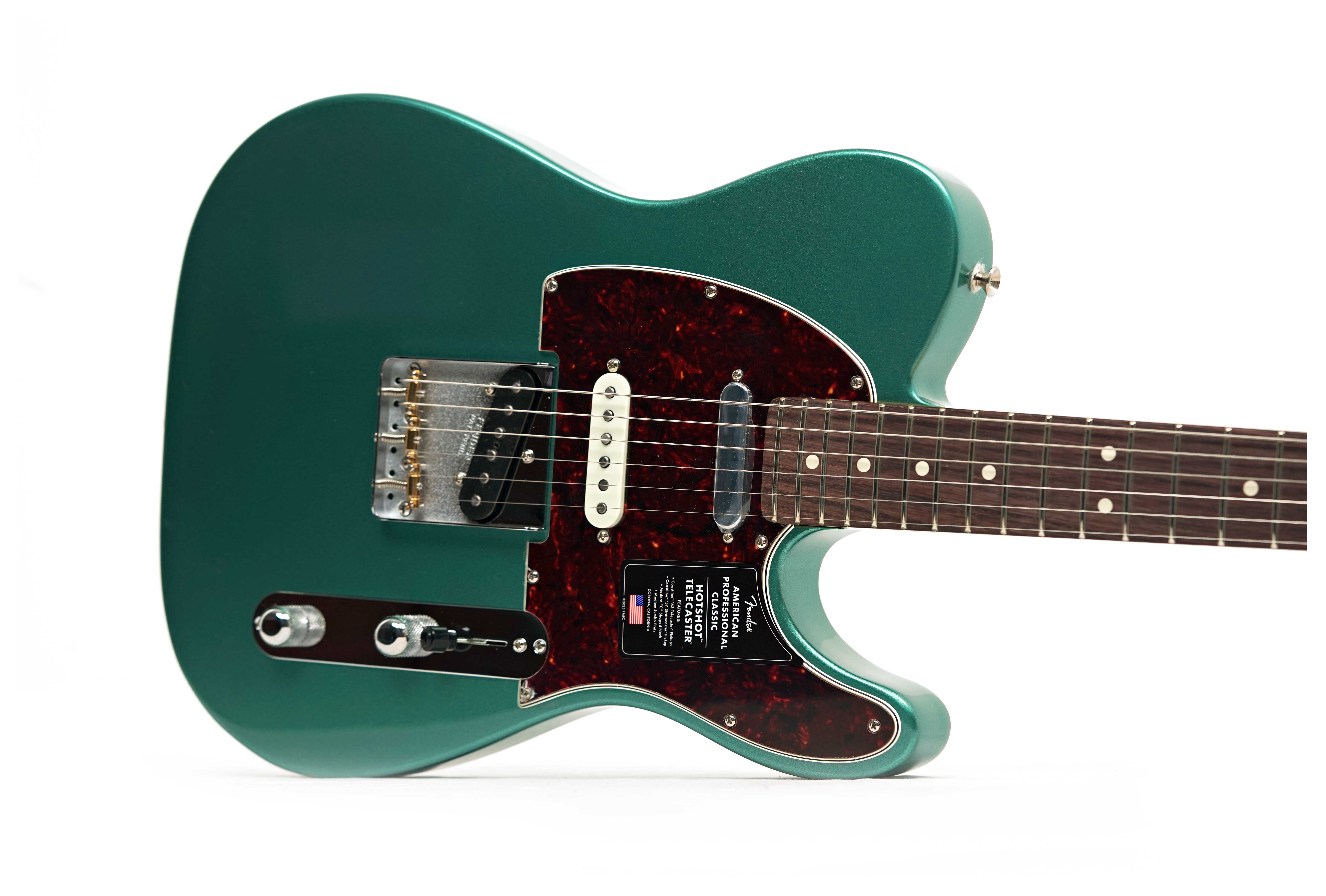 Fender American Professional Classic Hotshot Telecaster SSS Faded Sherwood Green Metallic Rosewood Fingerboard #US25067239
