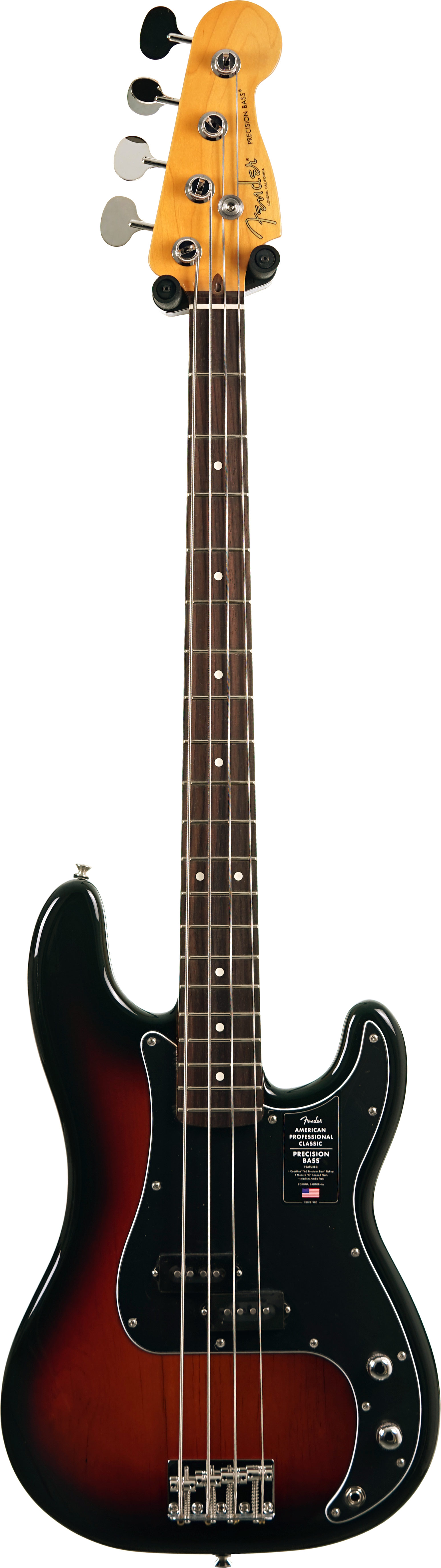 Fender American Professional Classic Precision Bass 3-Colour Sunburst Rosewood Fingerboard #US25112462