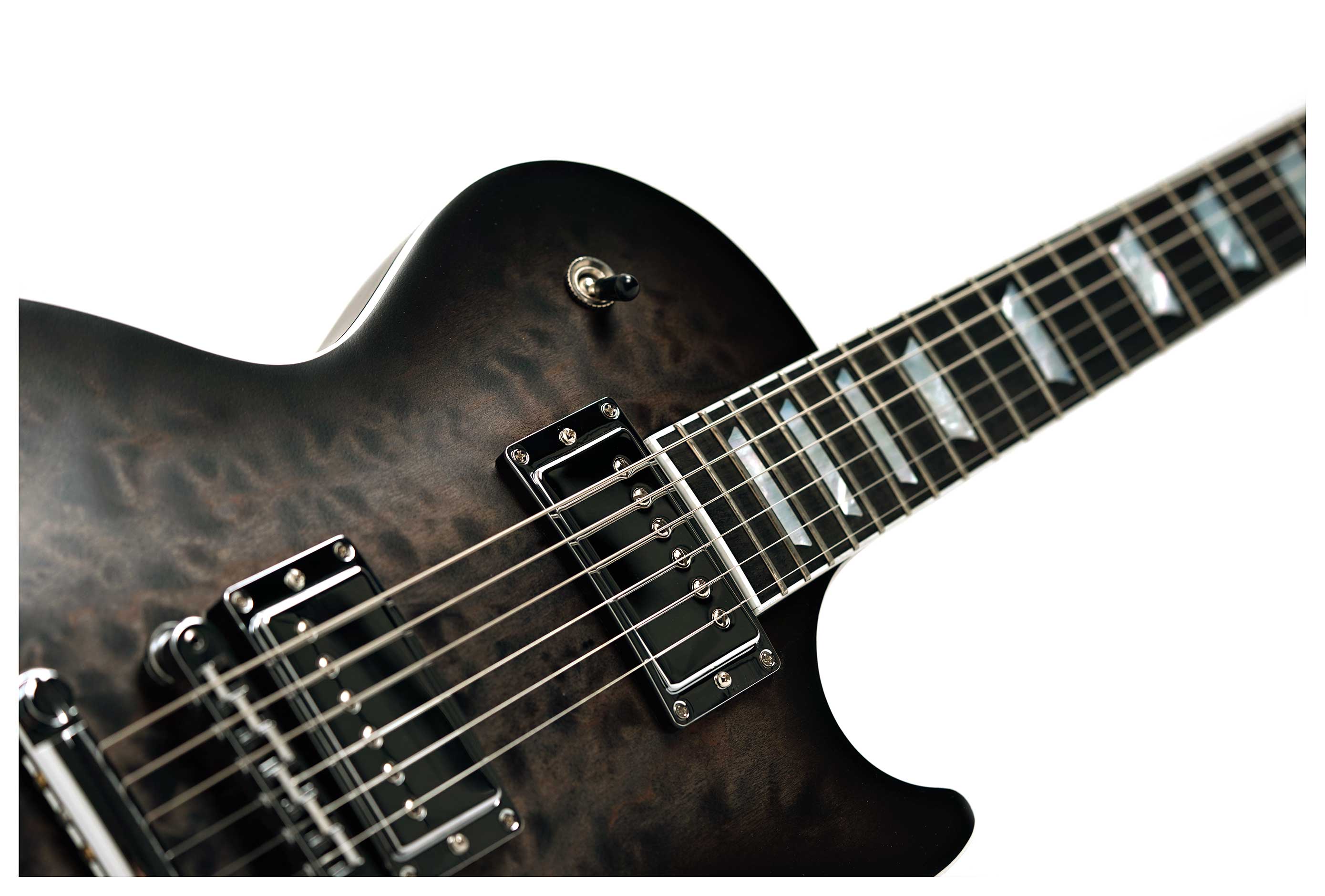 Gibson Mark Morton Les Paul Modern Quilt Translucent Ebony Burst Satin #213960292