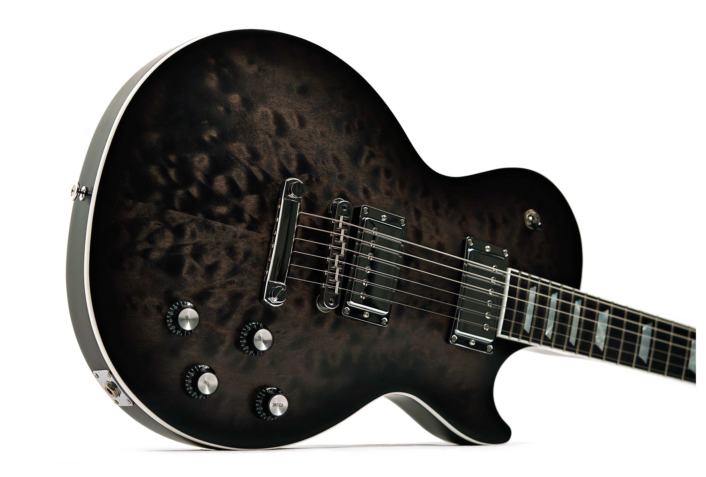 Gibson Mark Morton Les Paul Modern Quilt Translucent Ebony Burst Satin #213960292