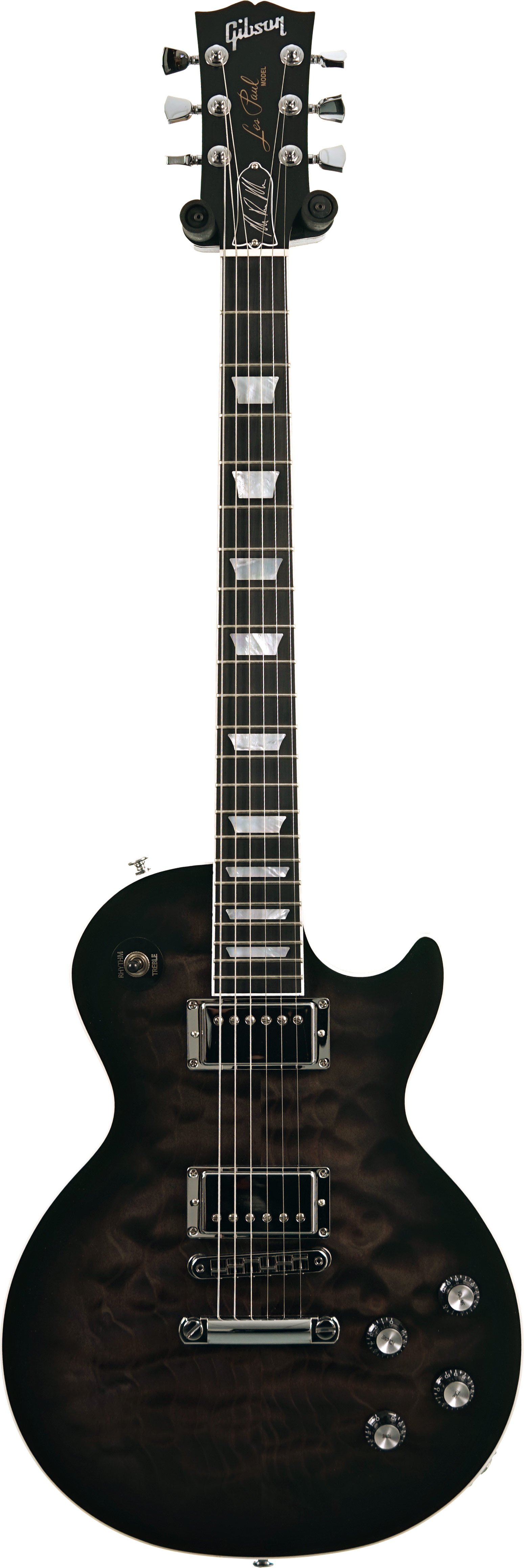 Gibson Mark Morton Les Paul Modern Quilt Translucent Ebony Burst Satin #218060151