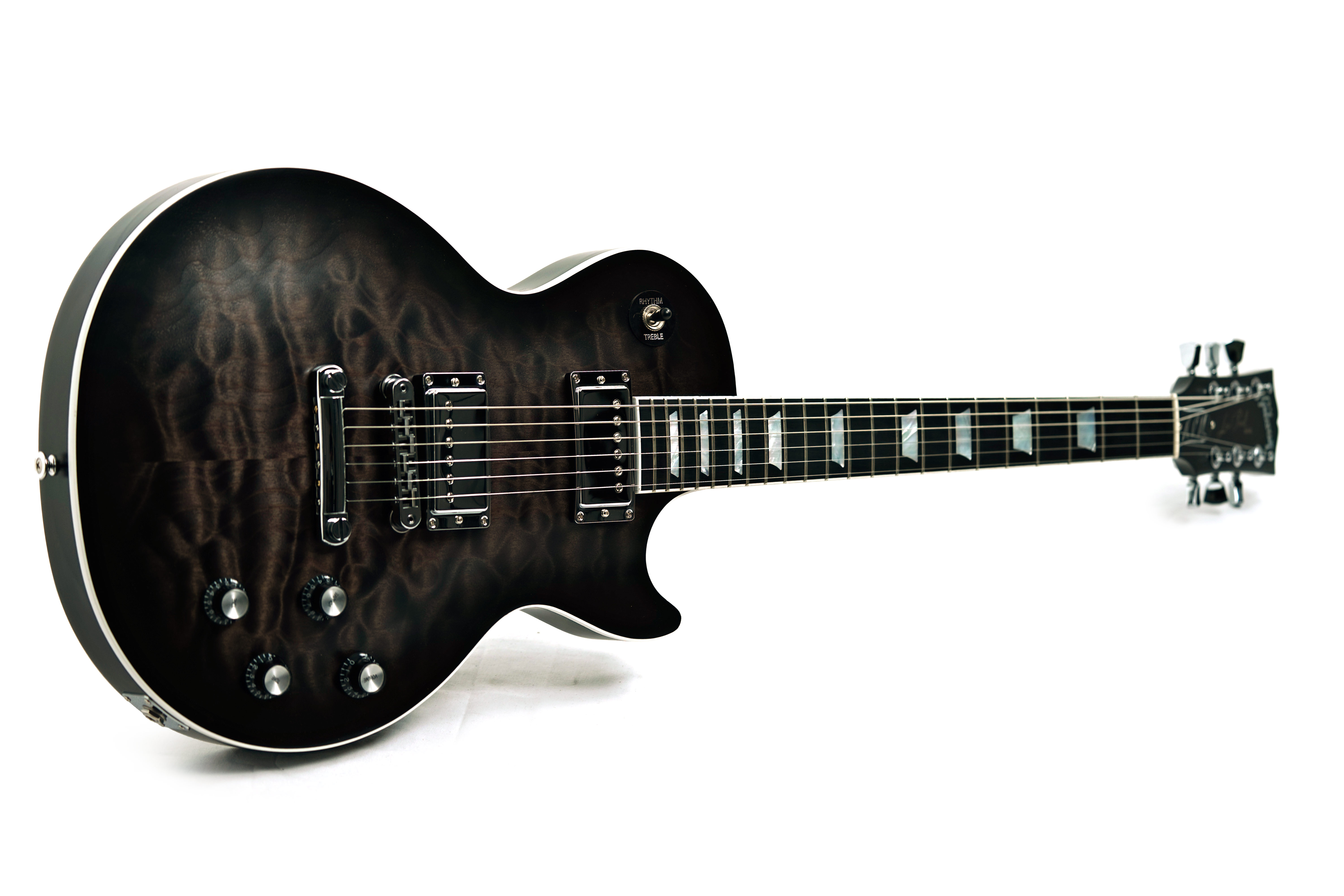 Gibson Mark Morton Les Paul Modern Quilt Translucent Ebony Burst Satin #218060151