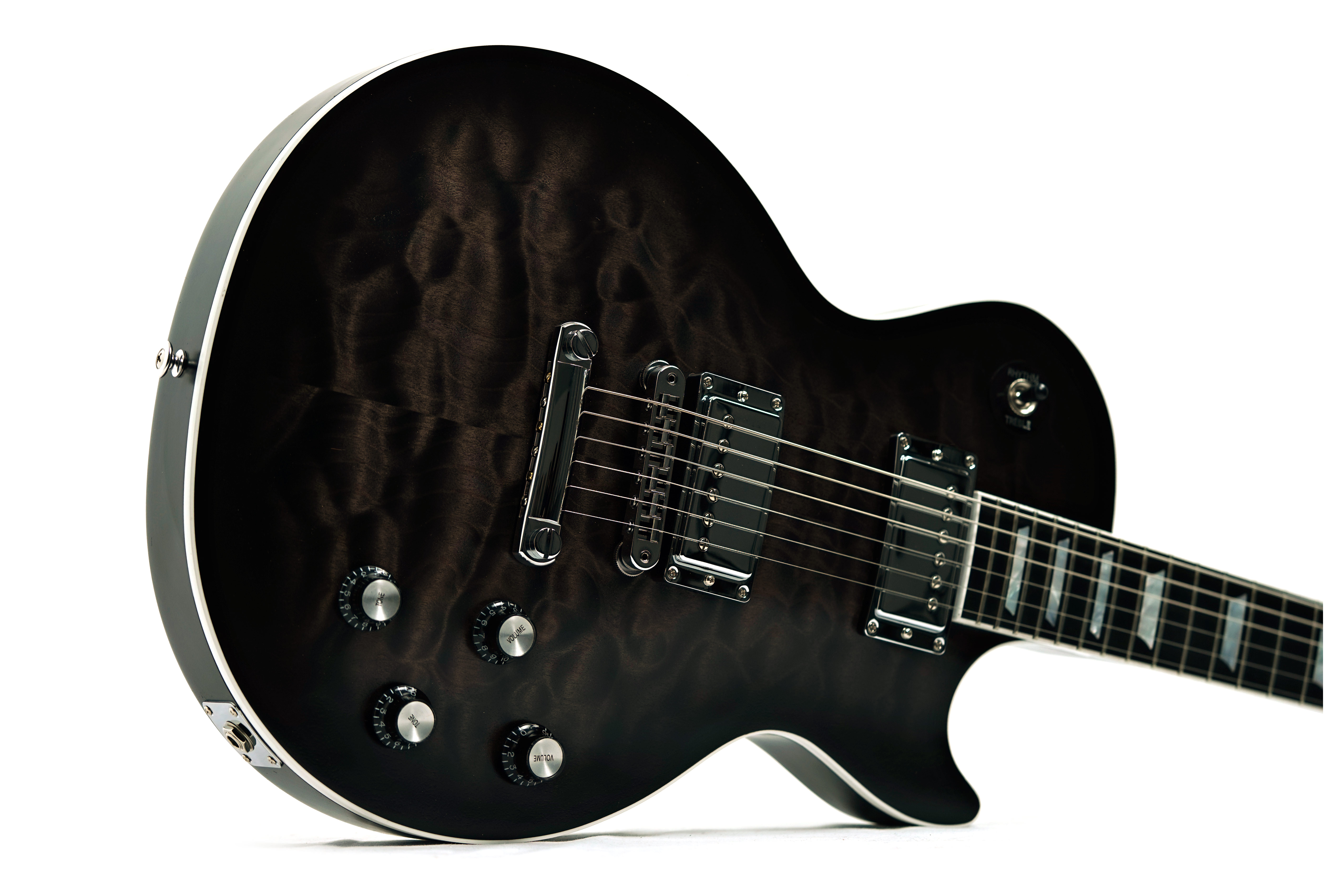 Gibson Mark Morton Les Paul Modern Quilt Translucent Ebony Burst Satin #218060151