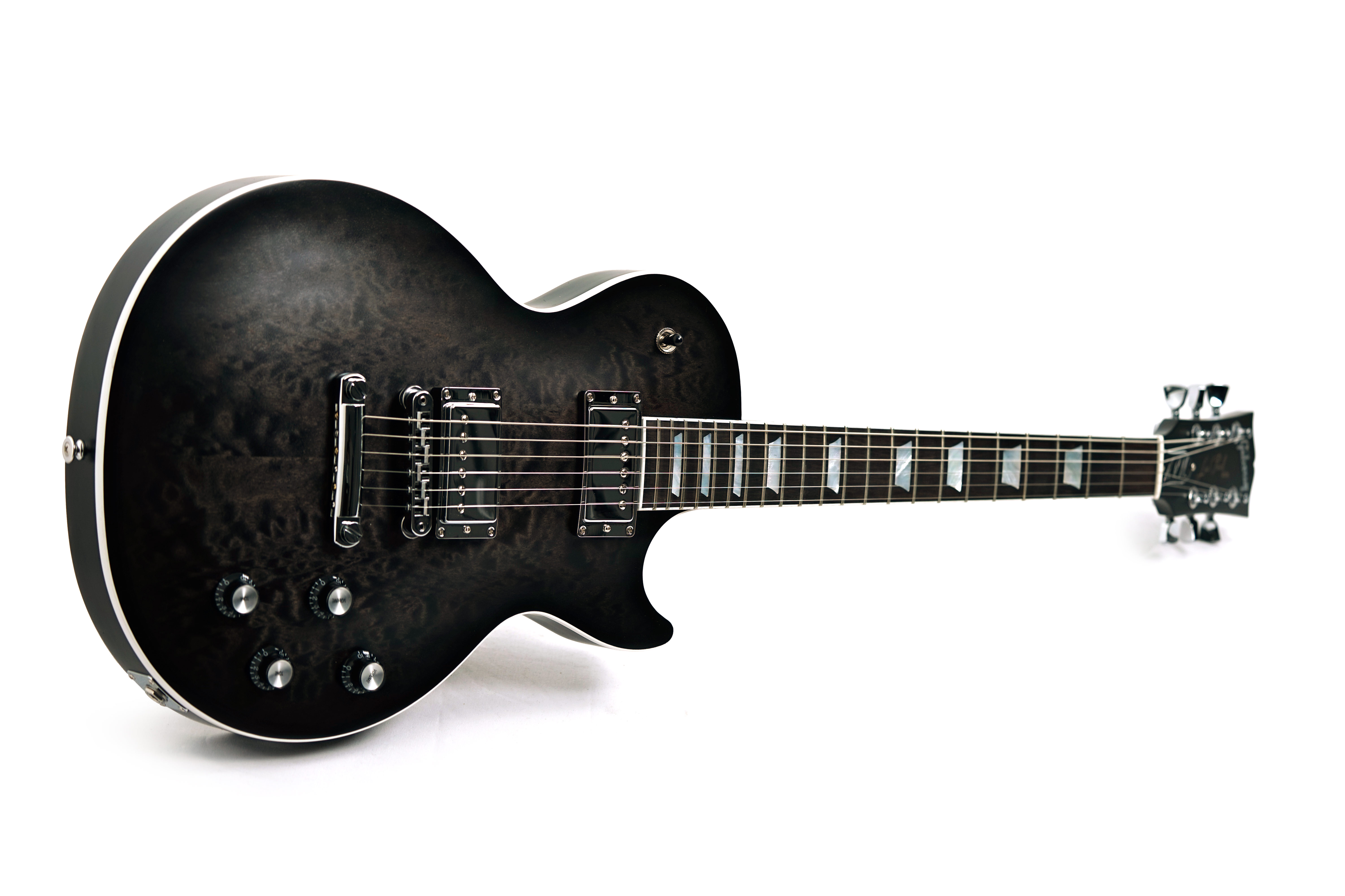 Gibson Mark Morton Les Paul Modern Quilt Translucent Ebony Burst Satin #218060153
