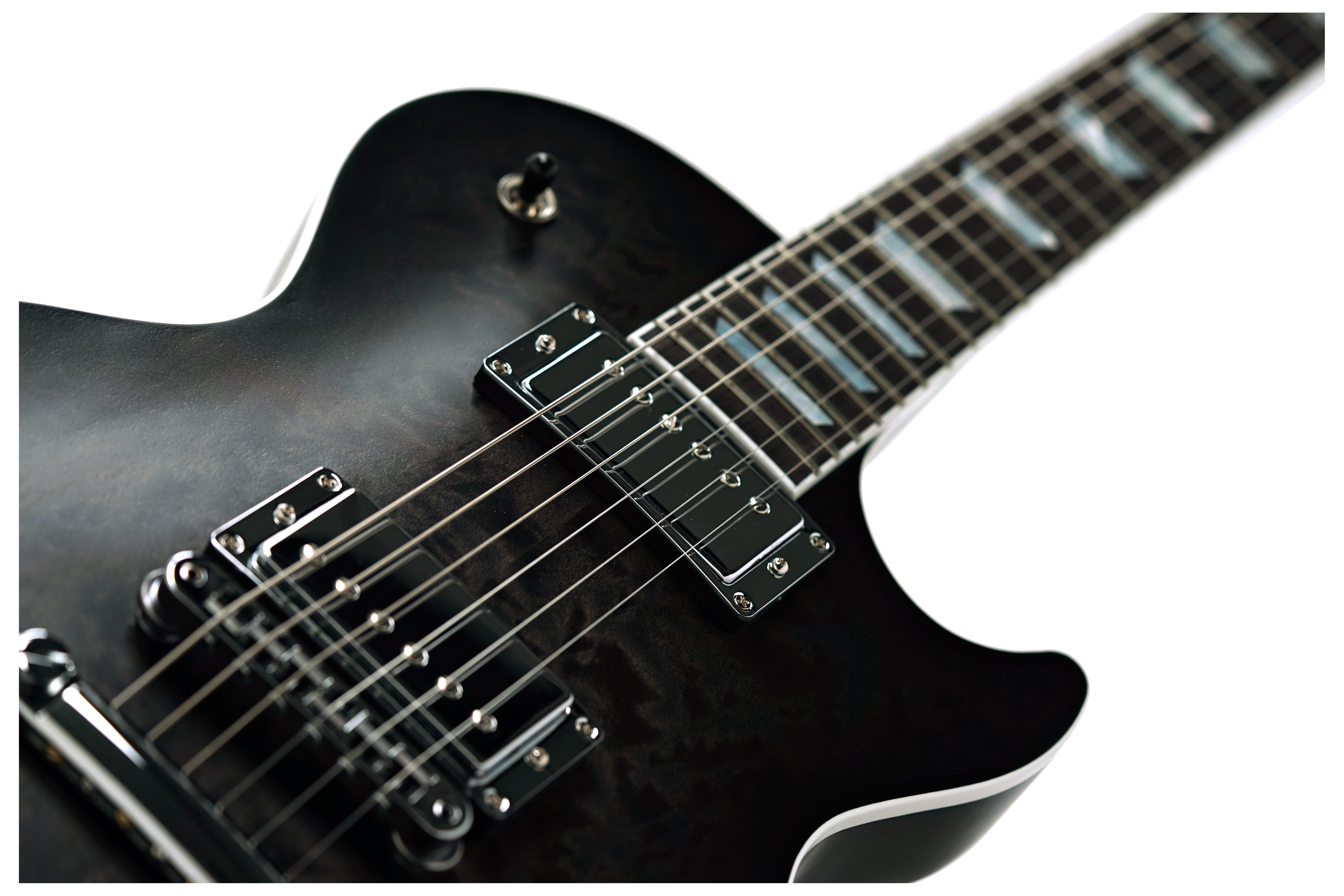 Gibson Mark Morton Les Paul Modern Quilt Translucent Ebony Burst Satin #218060153